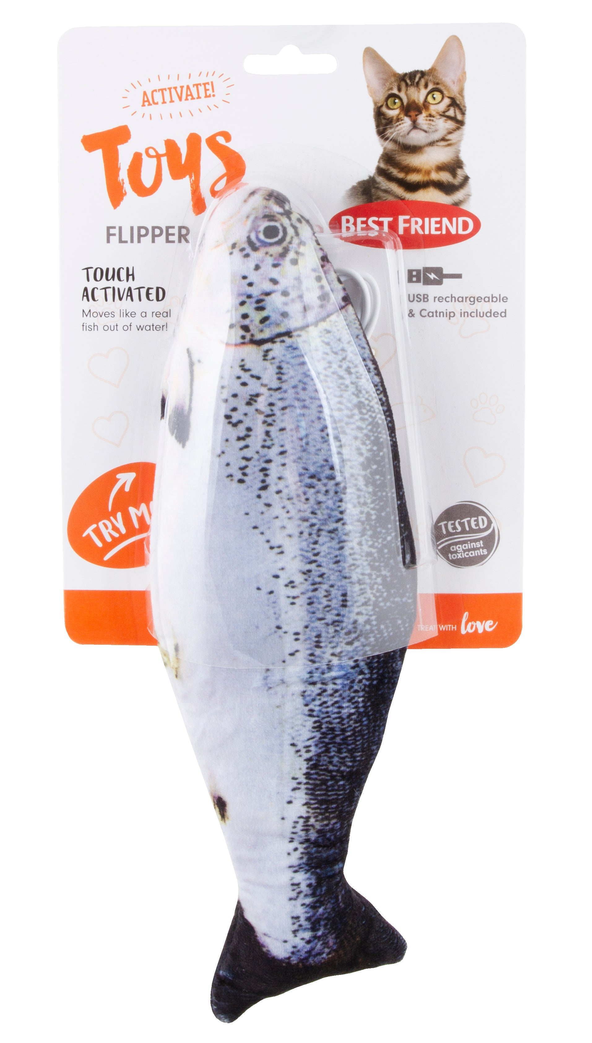 Best Friend Flipper Elektroninen, USB-ladattava kissan lelu