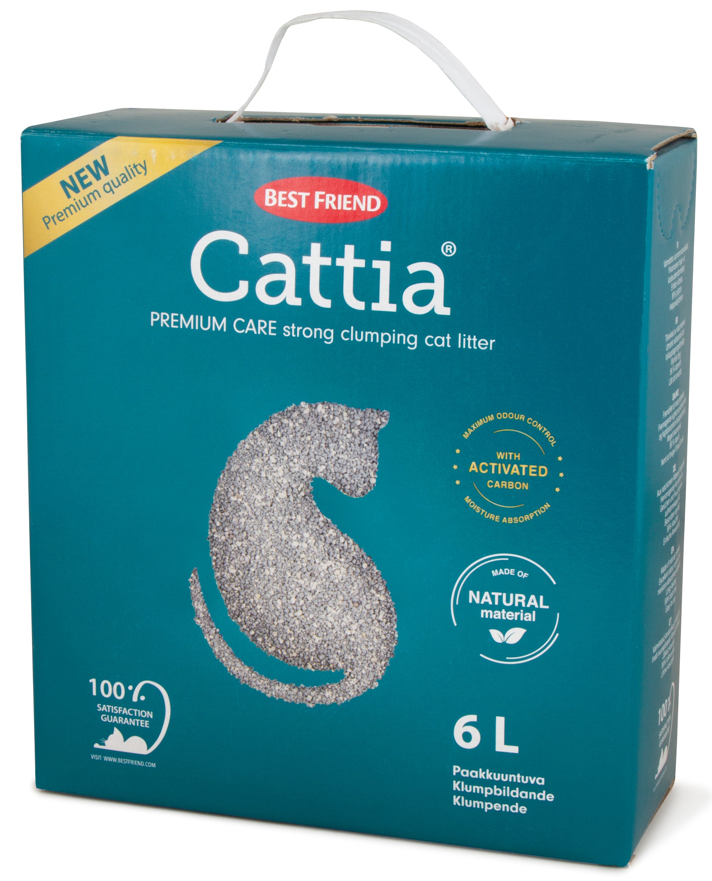 Best Friend Cattia Premium Care paakkuuntuva kissanhiekka 6 l