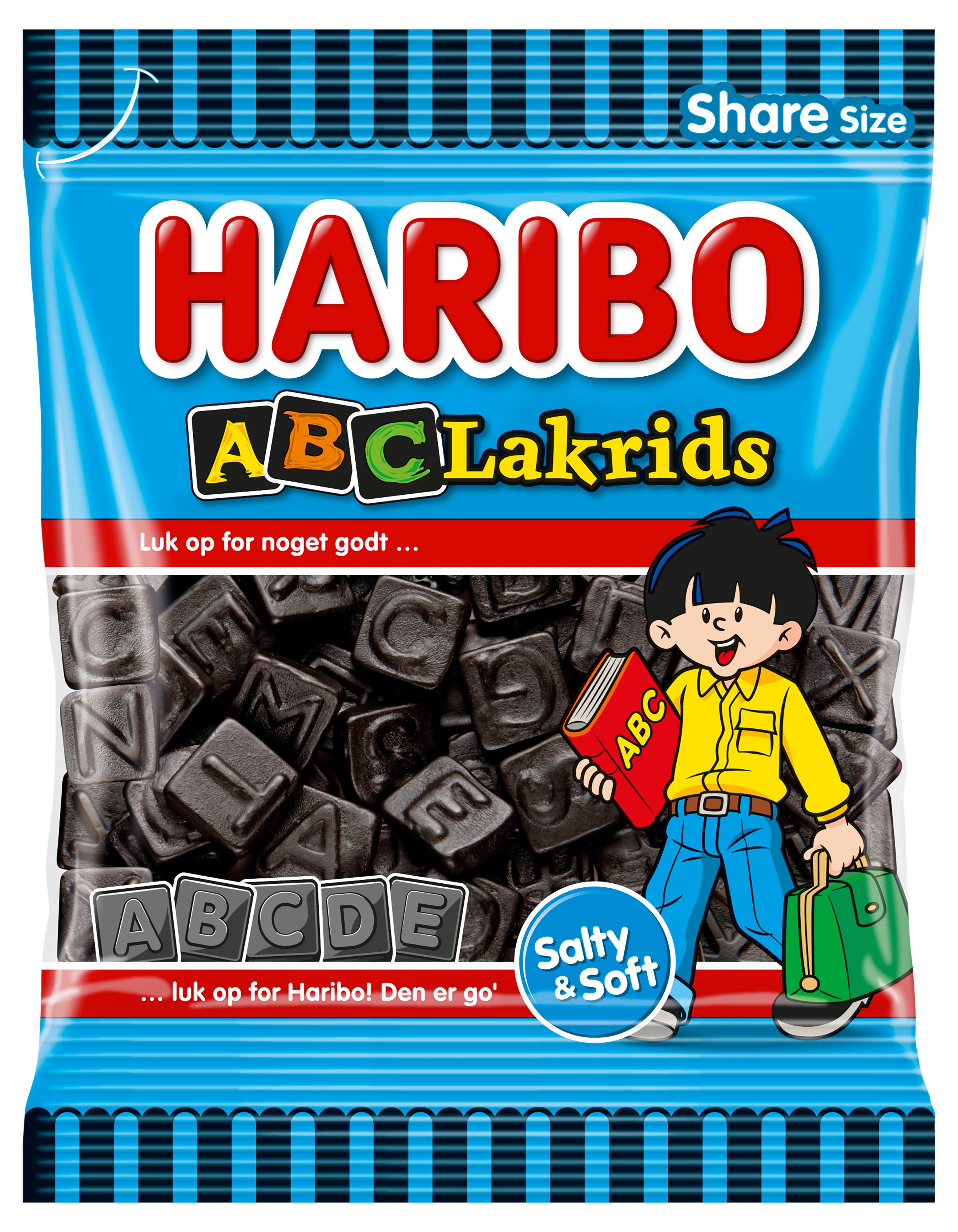 HARIBO ABC-Lakrids 120g  Salmiakkikarkkipussi