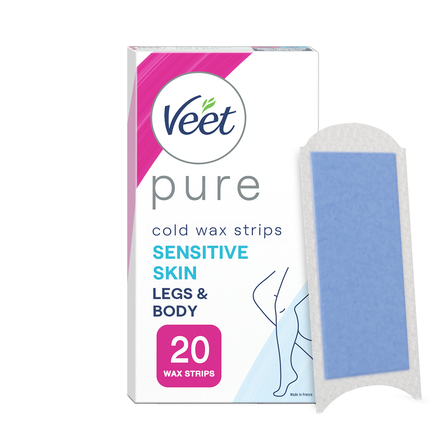 Veet Pure kylmävahaliuskat jalat 20kpl