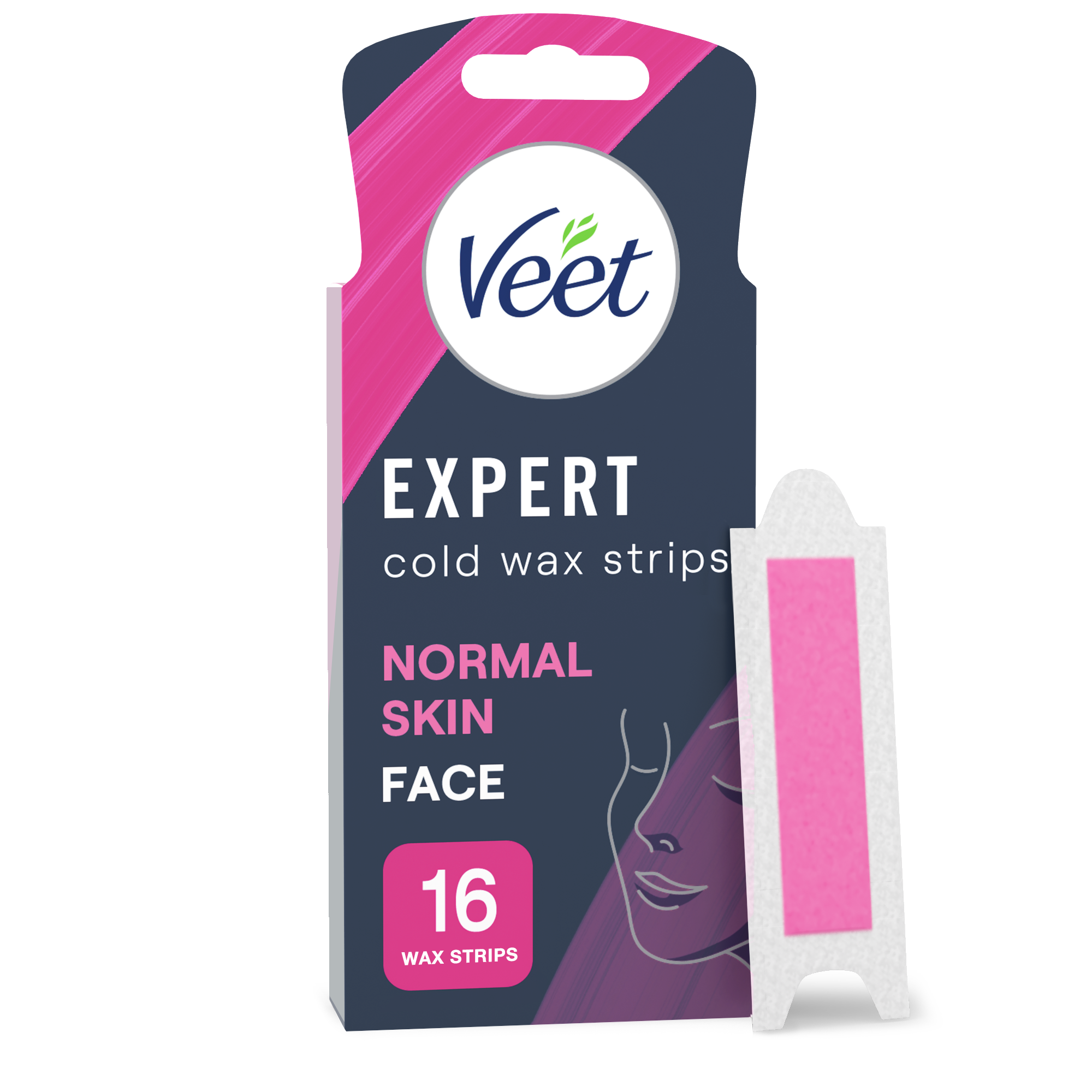Veet Exp kylmävahaliuska 16kpl kasvoille