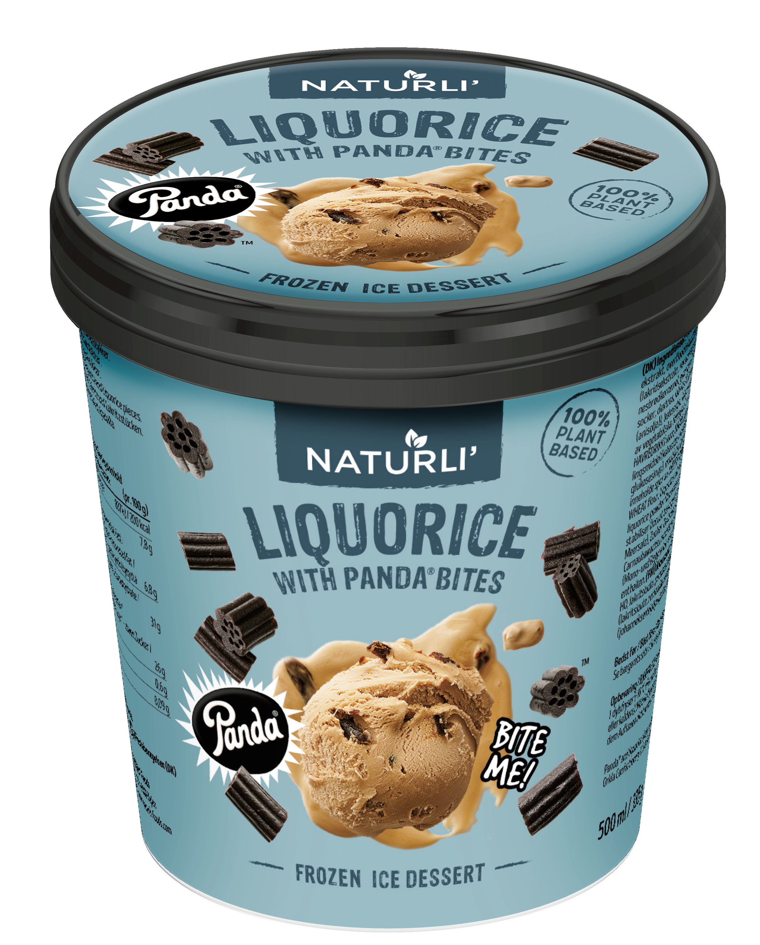 Naturli' réglisse aux bouchées de Panda vegaaninen jäätelö 500ml/335g