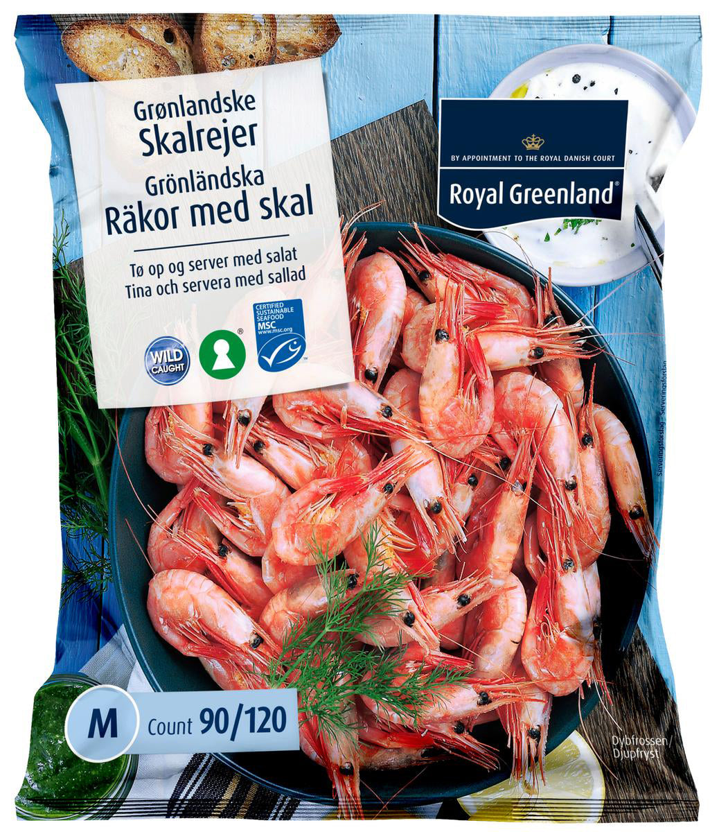 Royal Greenland Grönlantilaisia Kuorellisia kylmänveden katkarapuja 90/120 MSC pakaste 500g