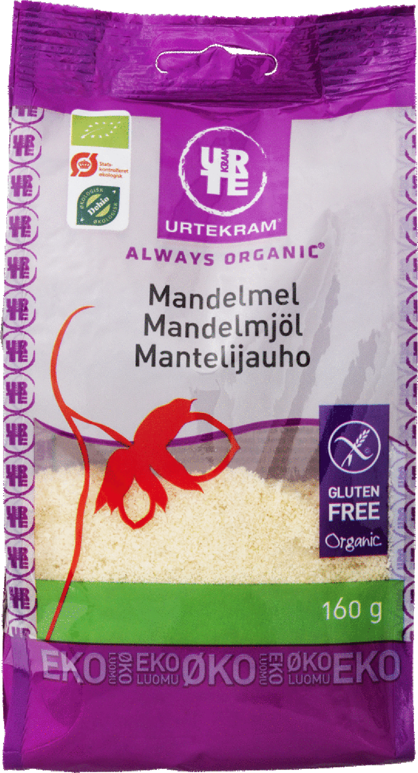 Urtekram Luomu Mantelijauho gluteeniton 160g
