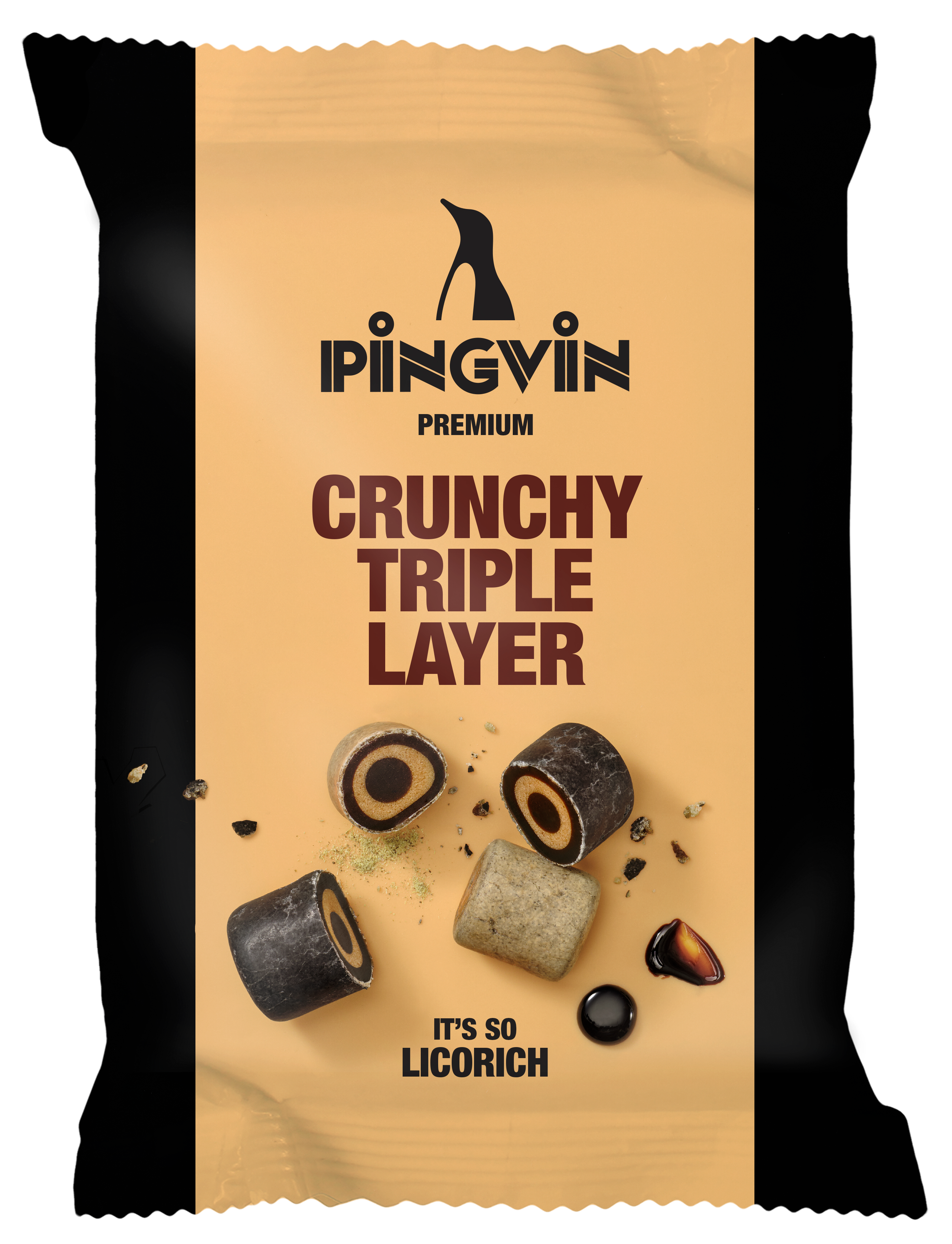 Pingvin Premium Crunchy Triple Layer lakritsi 90g