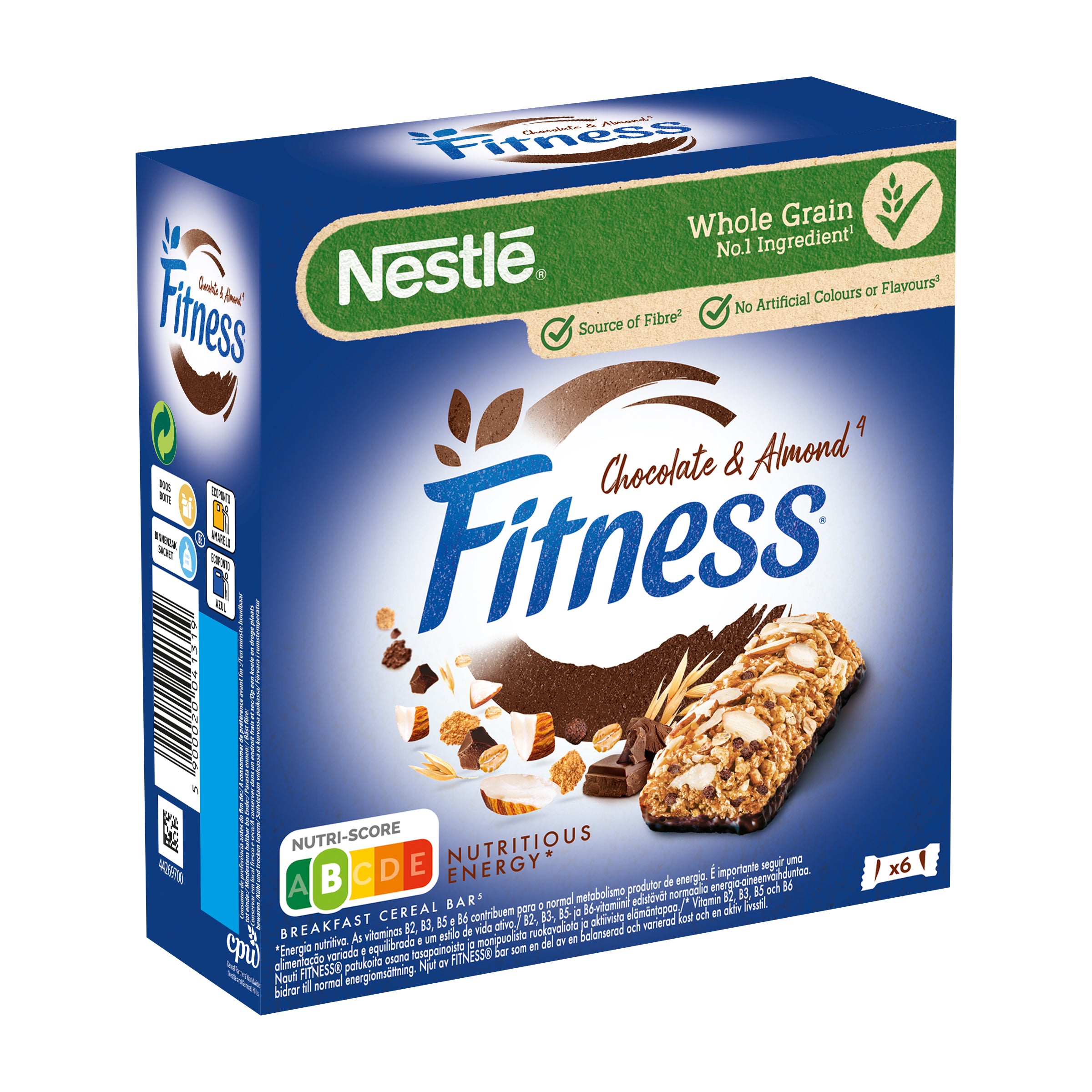 Fitness 6x23.5g Dark Chocolate and Almond viljapatukka