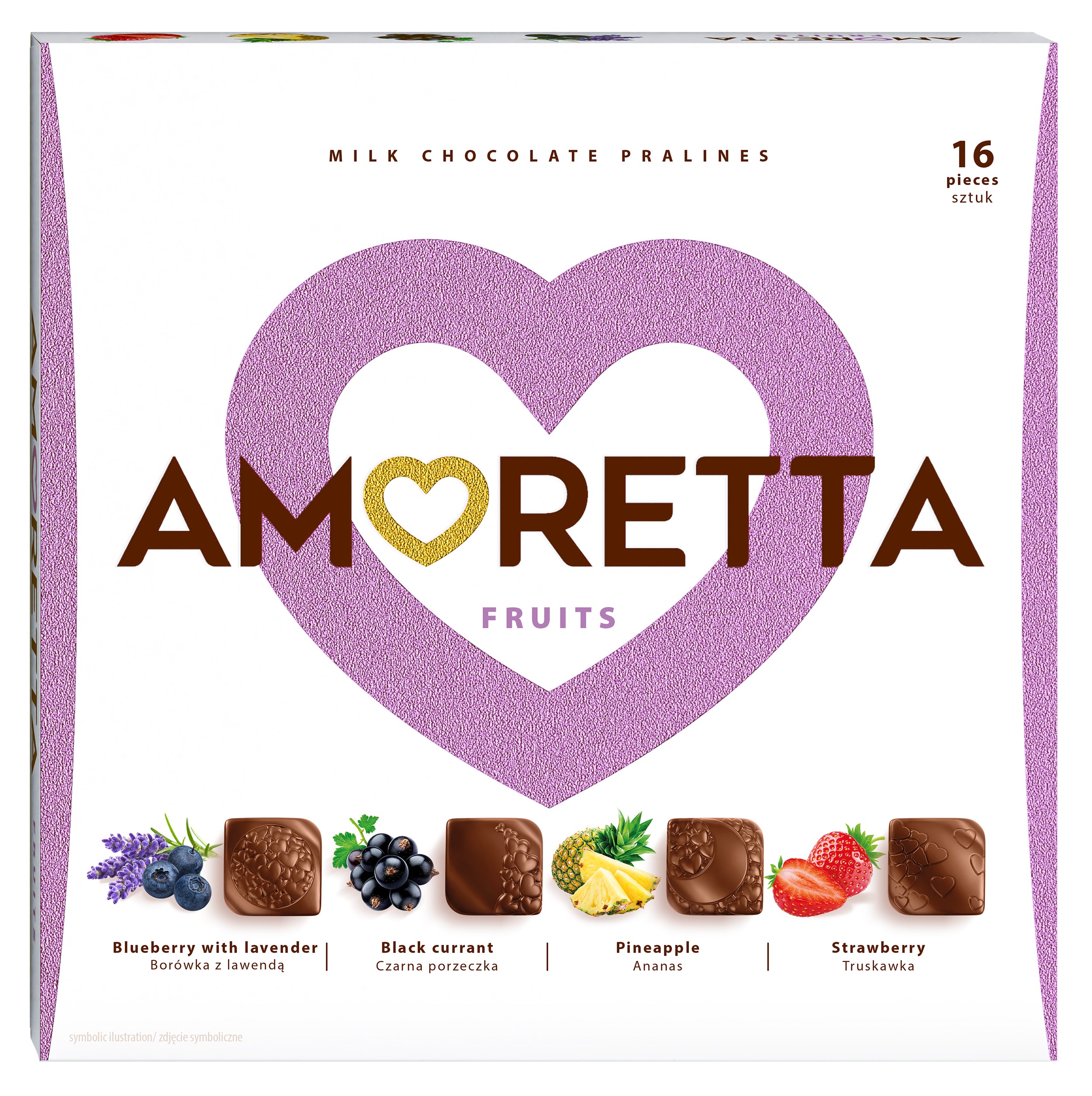 Mieszko Amoretta Fruits täytesuklaakonvehteja 109 g