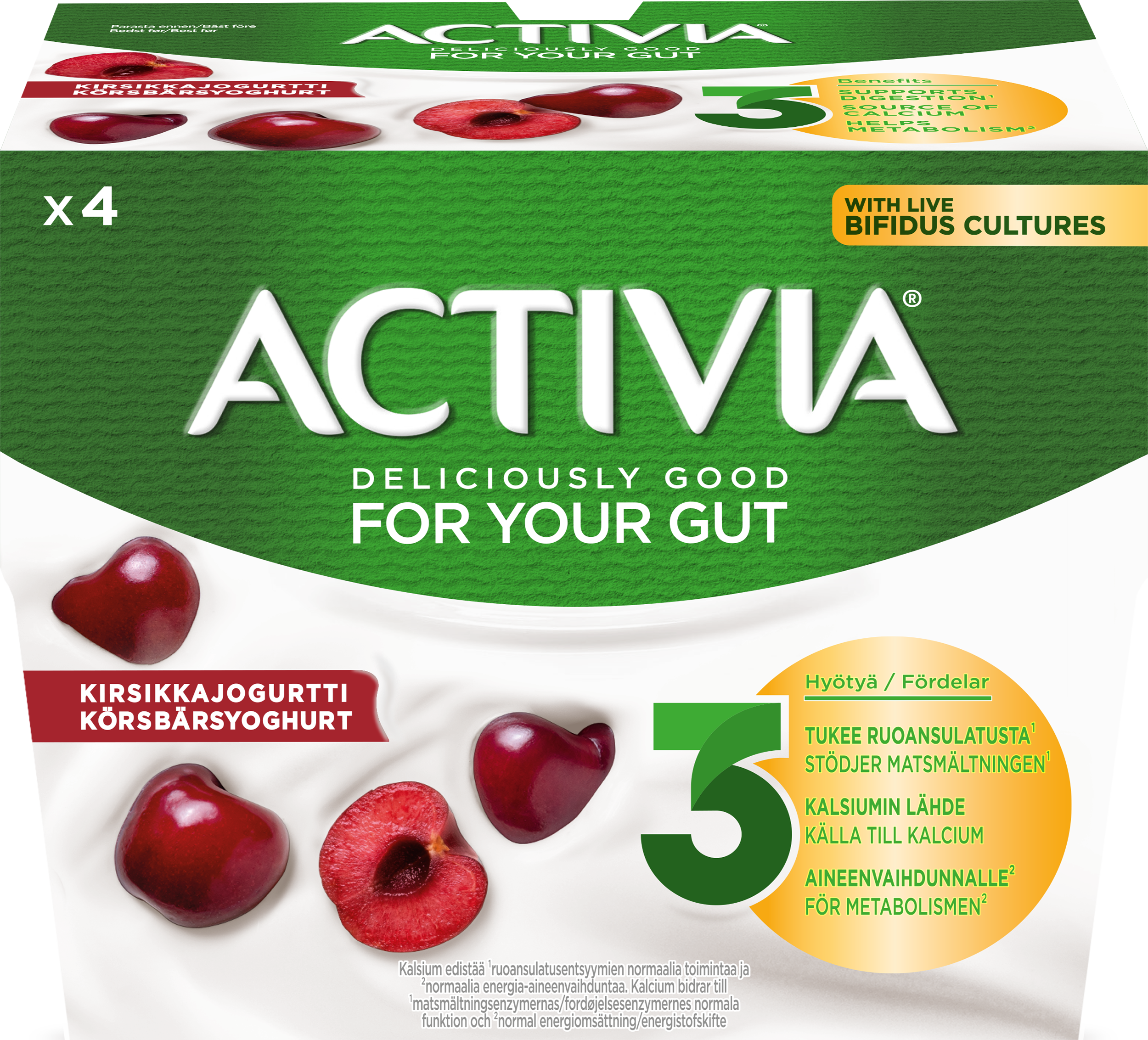 Danone Activia Kirsikkajogurtti 4x125g