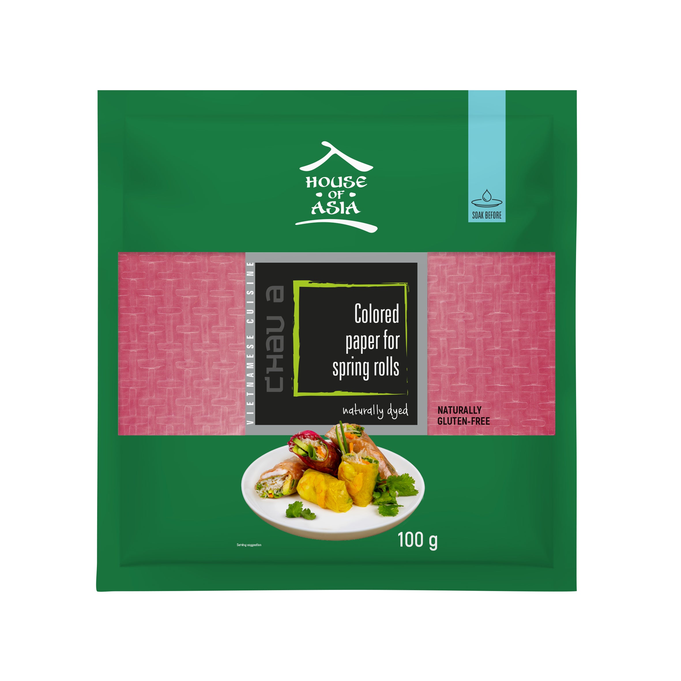 House of Asia Tapioka-riisipaperi värilajitelma neliö 100g