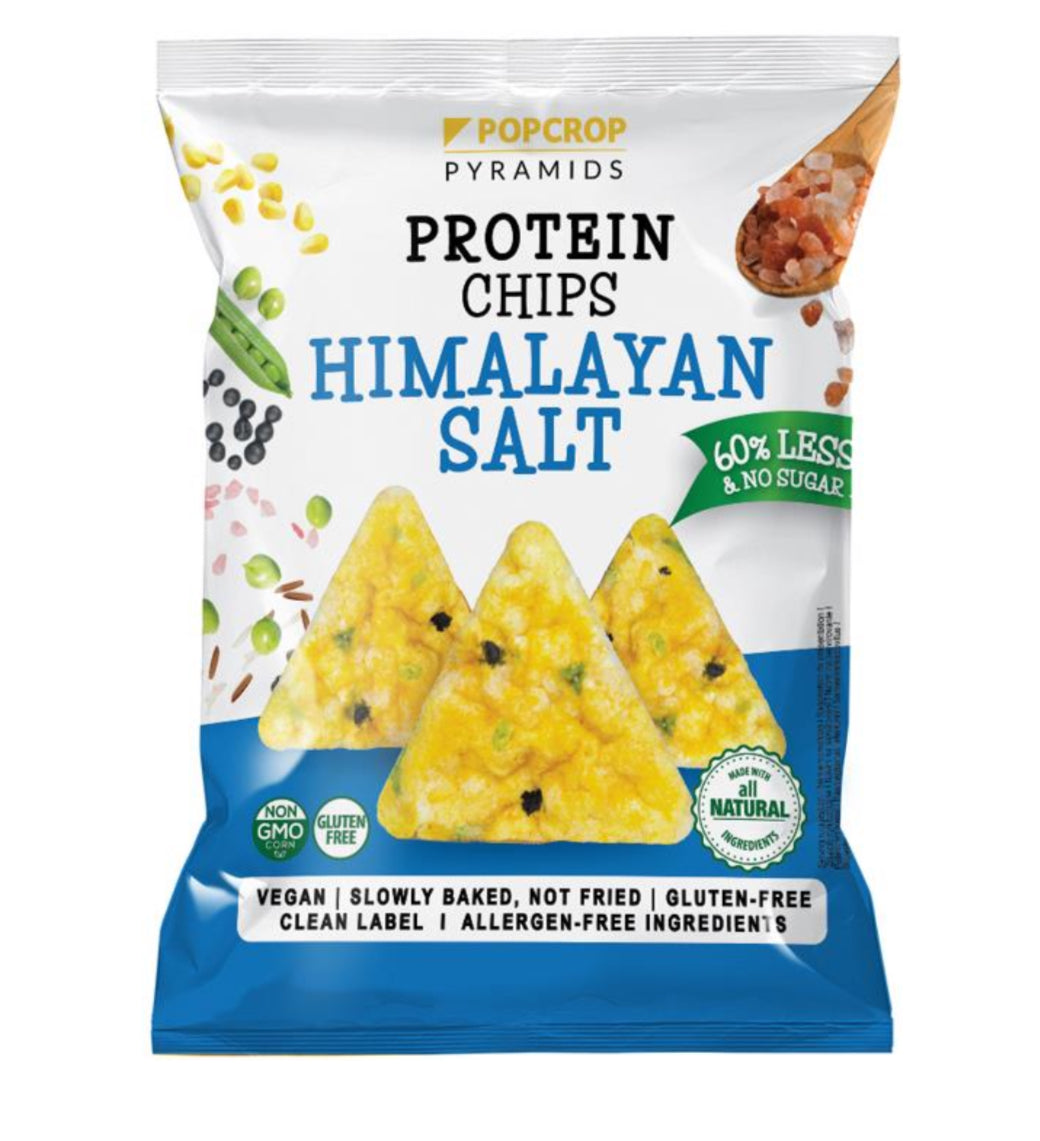Popcrop pyramids rapeat proteiini kasvis-sipsit 60g Himalajan suola