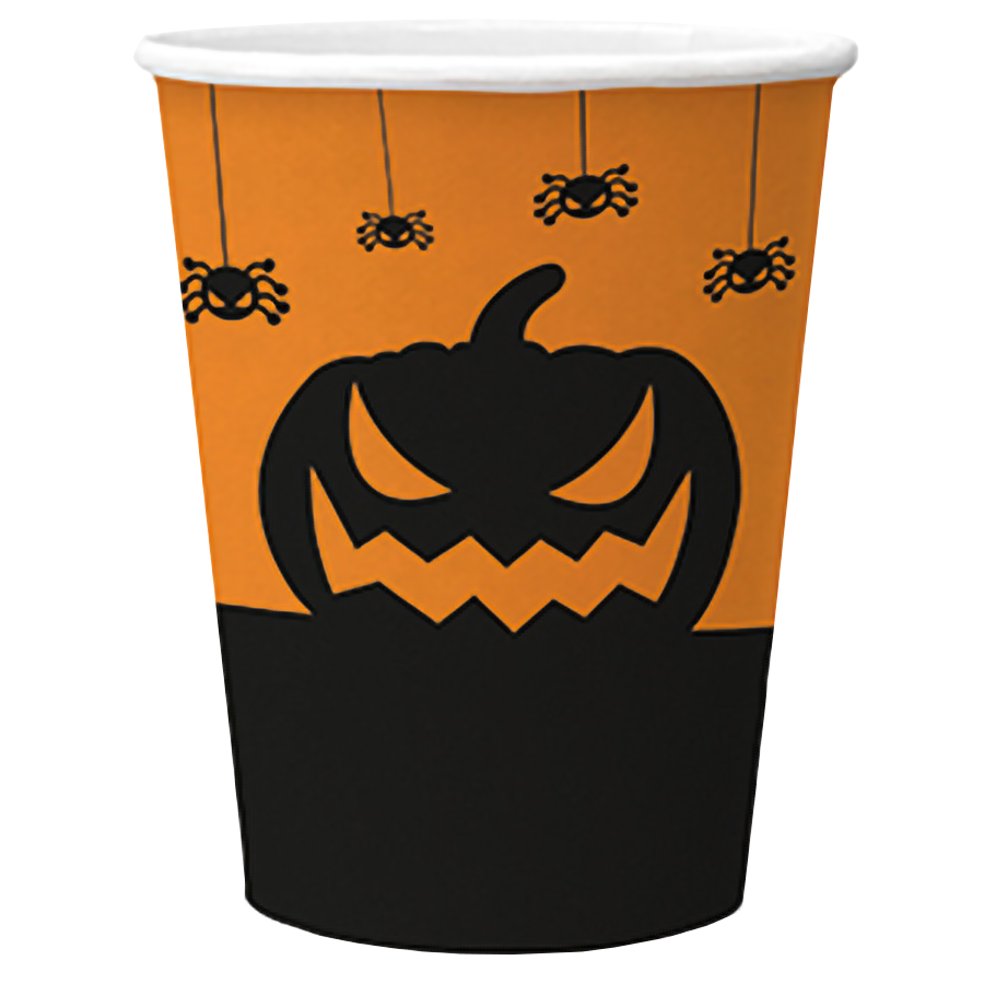 Ilmapallokeskus pahvimuki Halloween 8kpl 250ml