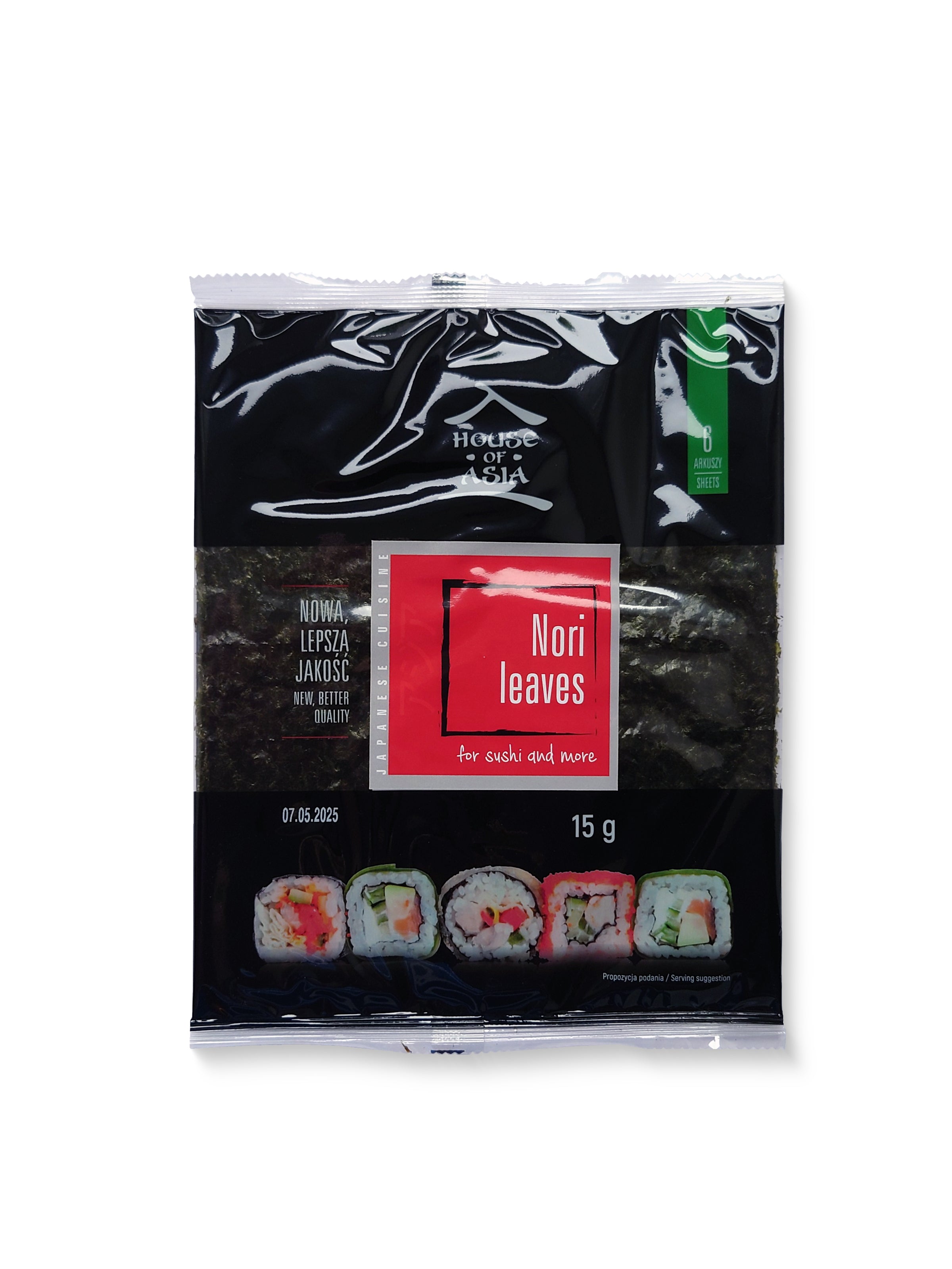 House of Asia Sushi Nori merilevä 6kpl 15g