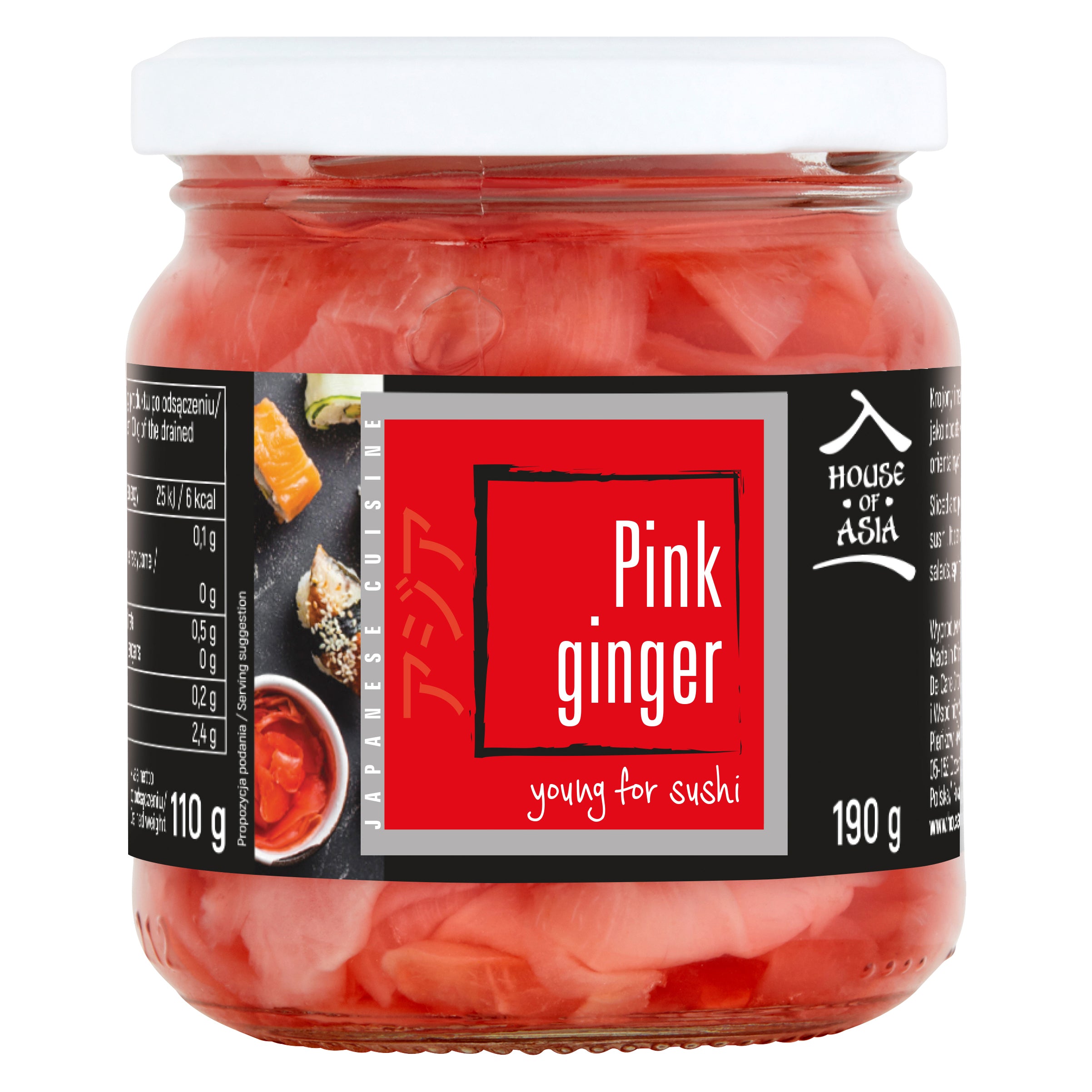 House of Asia Pinkki sushi inkivääri 190/110g