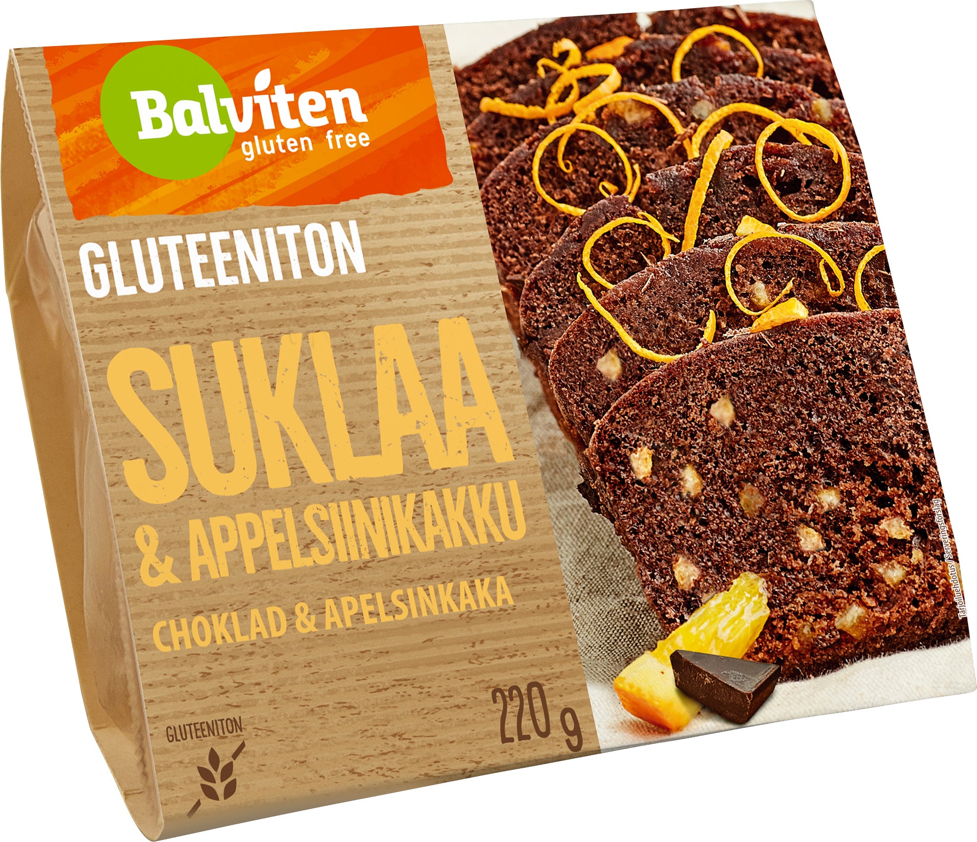 Balviten GTON Suklaa-Appelsiinikakku 220g