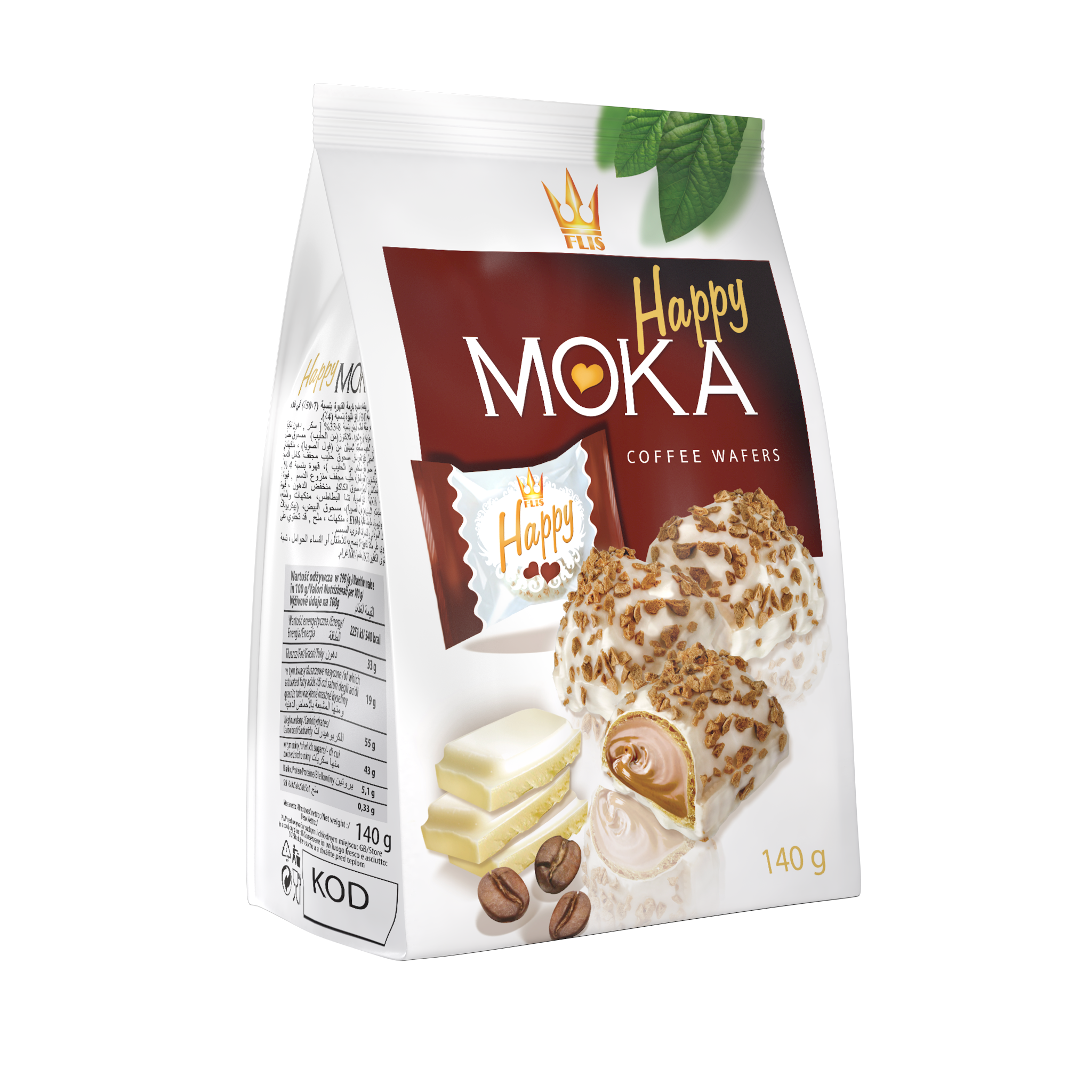 Happy moka coffee wafers 140g