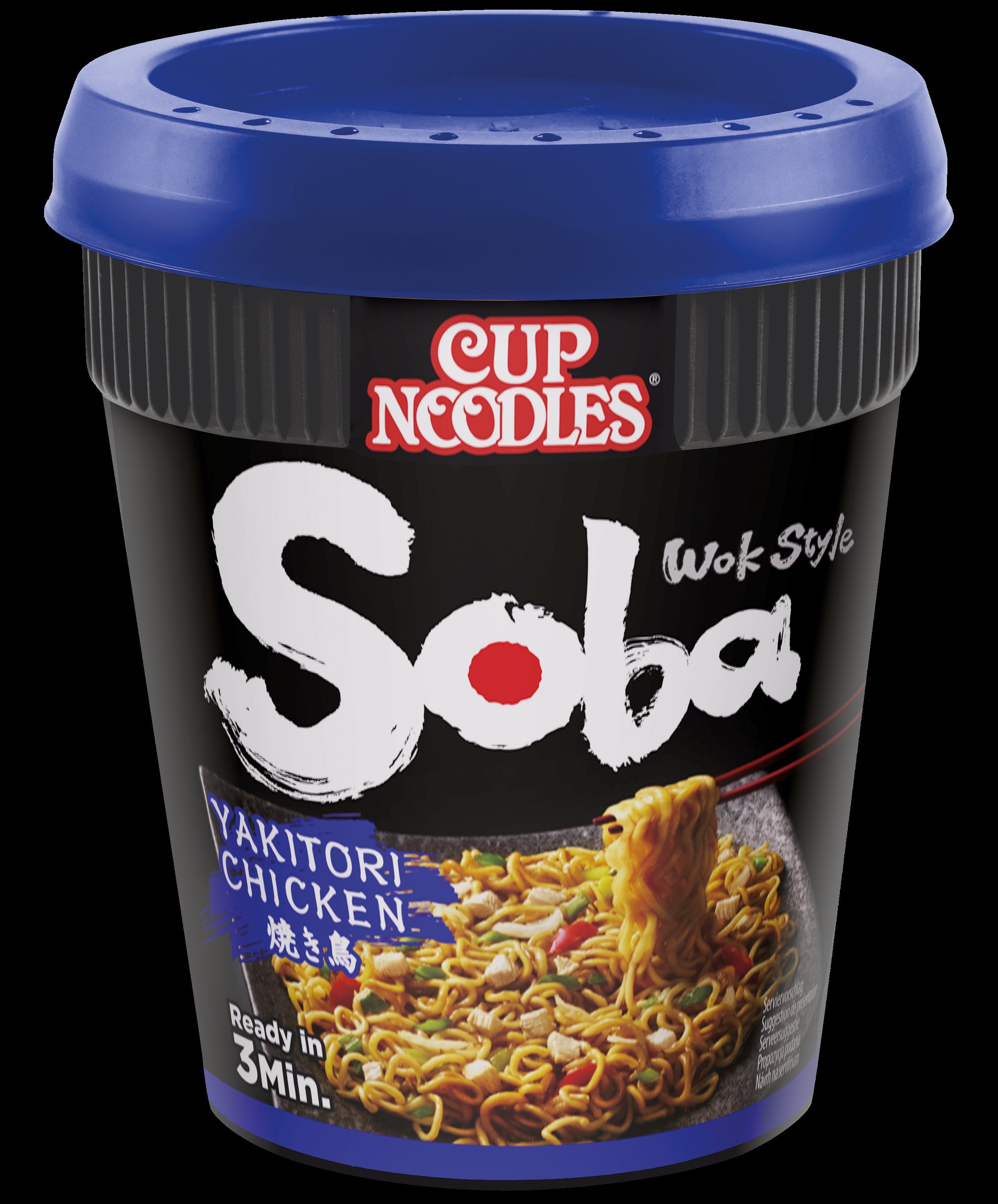 Nissin Soba 89g Cup Nuudeleita yakisobakastikkeessa Yakitori chicken