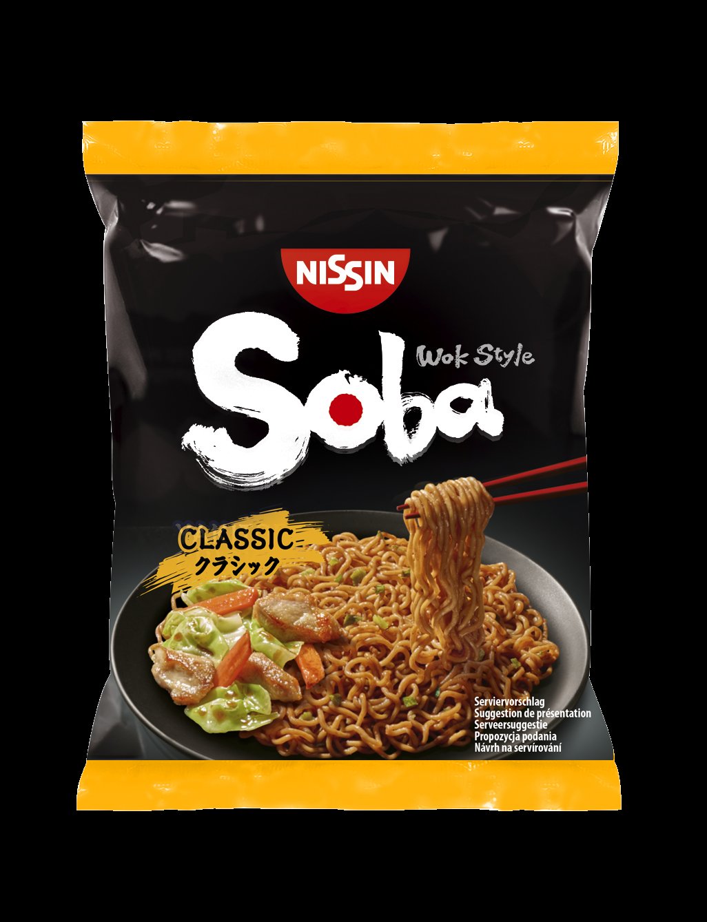 Nissin 109g Soba Bag Classic vehnäpikanuudeli Yakisoba maustekastikkeella
