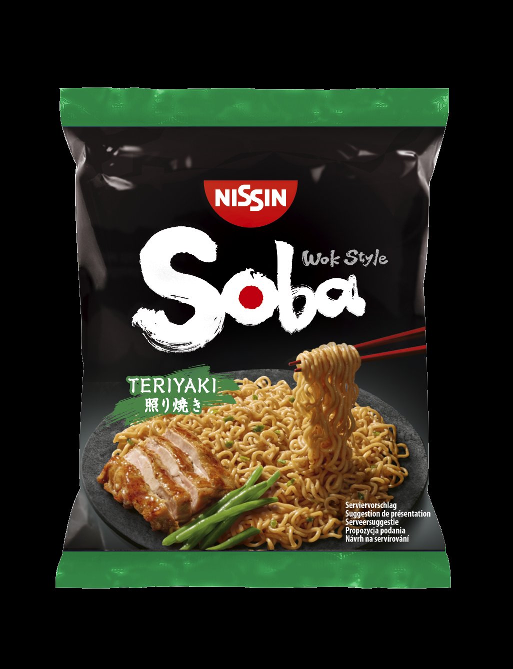 Nissin 110g Soba Bag wok vehnäpikanuudeli Teriyaki maustekastikkeella