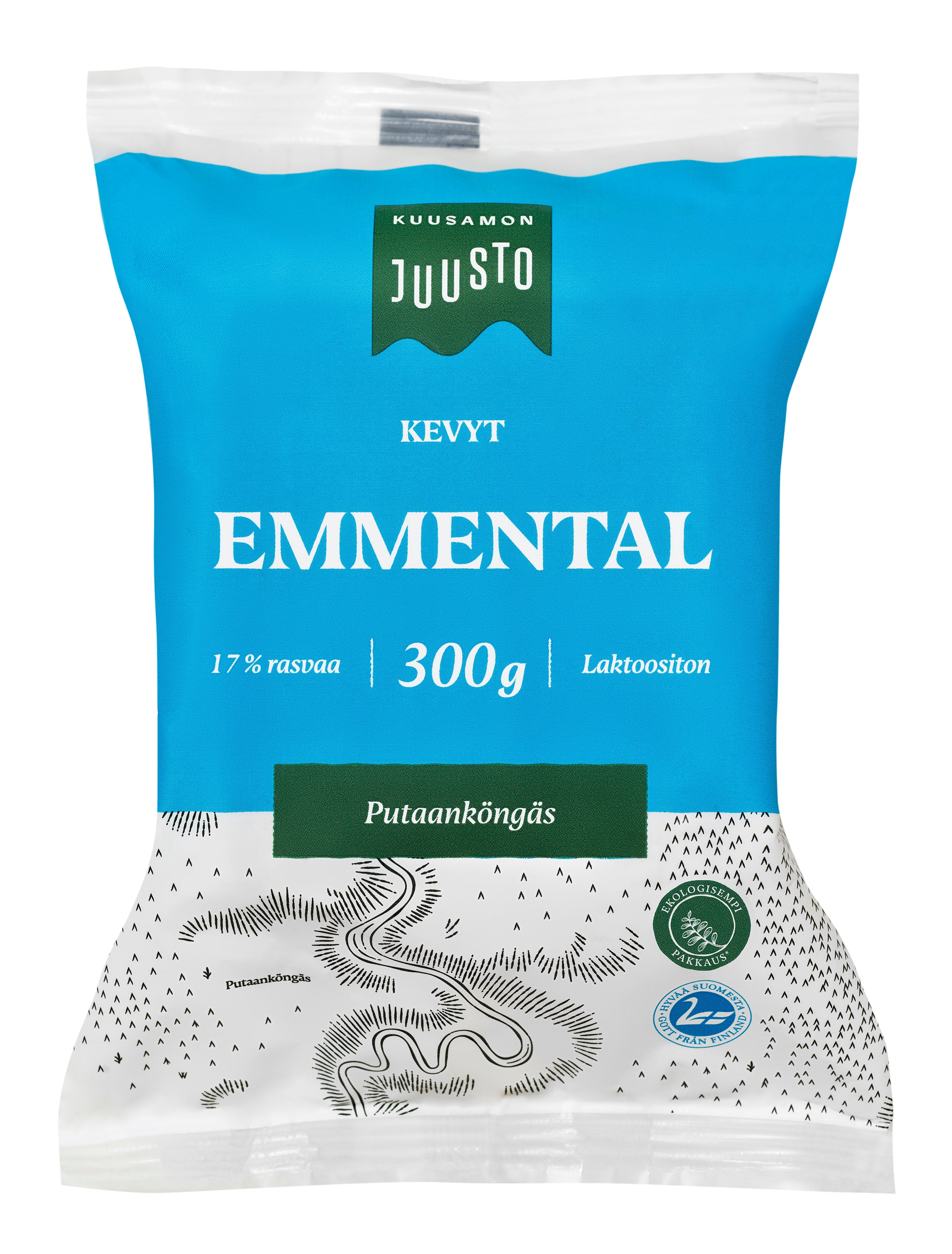Kuusamon Juusto kevyt Emmentaljuusto 300g