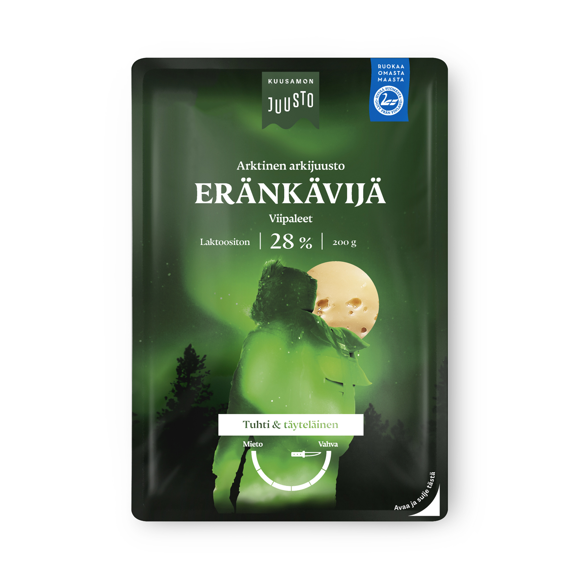 Kuusamon Juusto Eränkävijä 28% juustoviipale 200 g