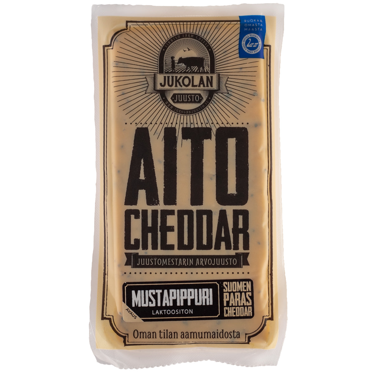 Jukolan Aito Cheddar Mustapippuri 160 g
