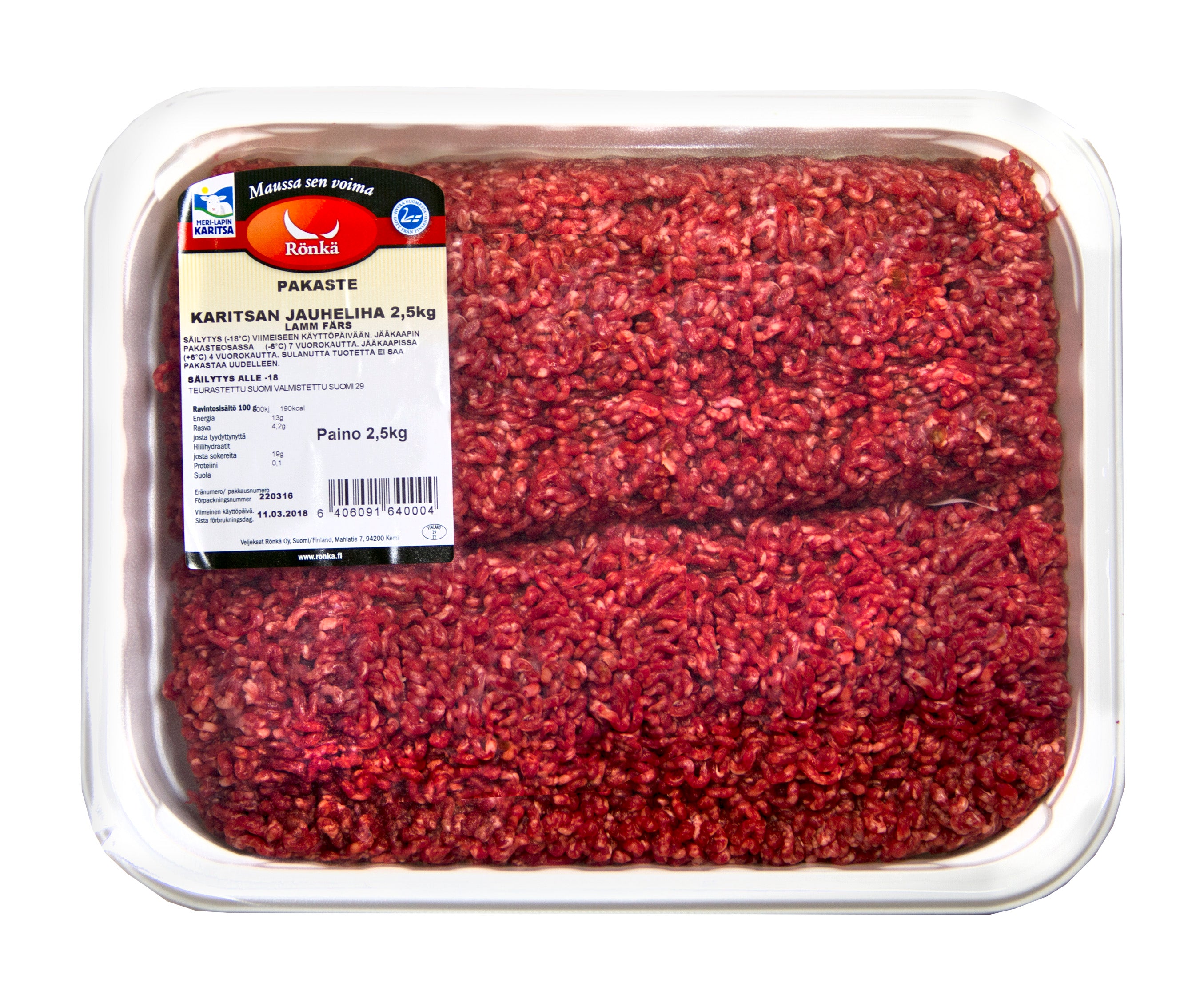 Rönkä Karitsan jauheliha pakaste 2,5 kg pakaste