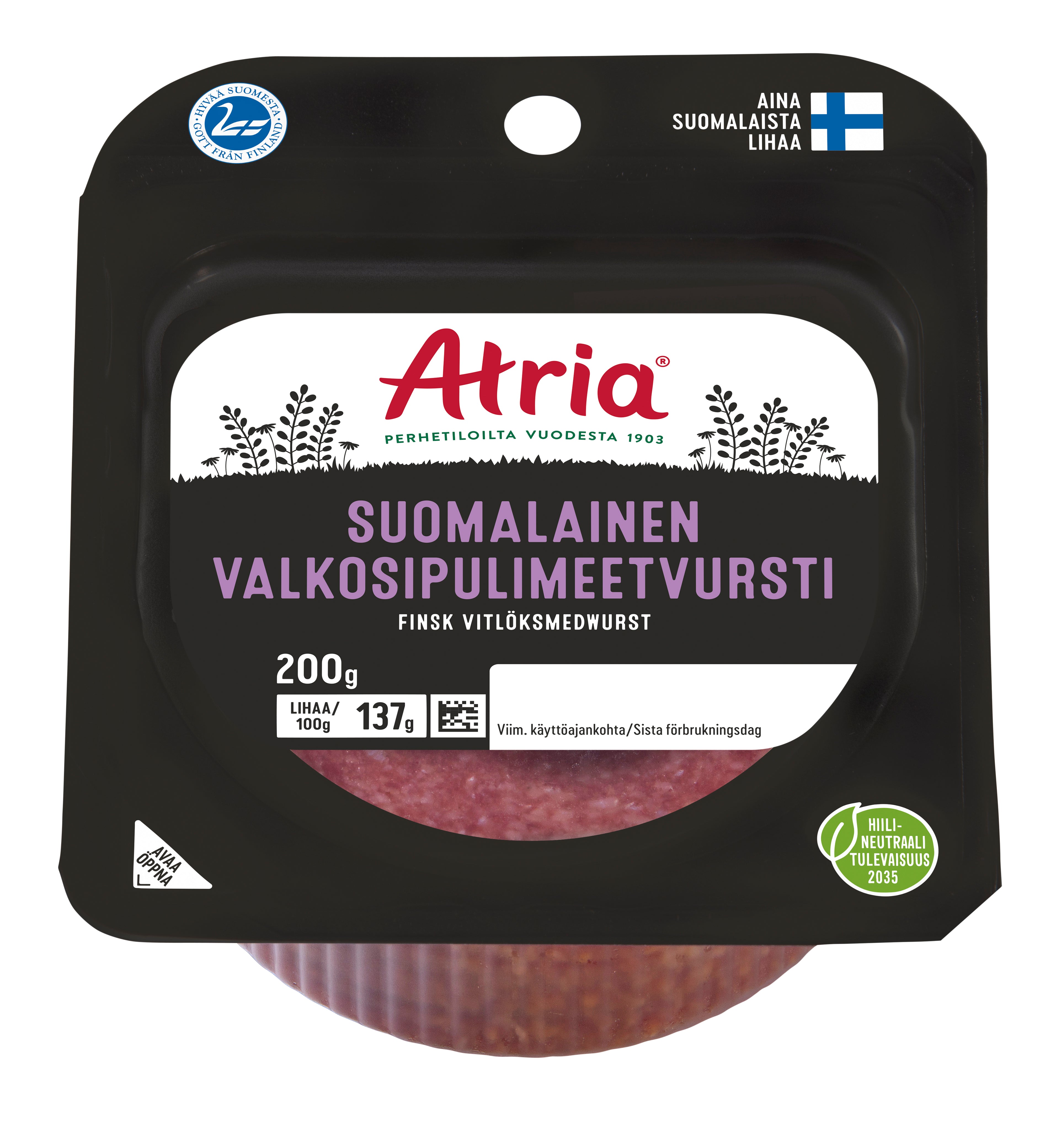 Atria Suomalainen Valkosipulimeetvursti 200g