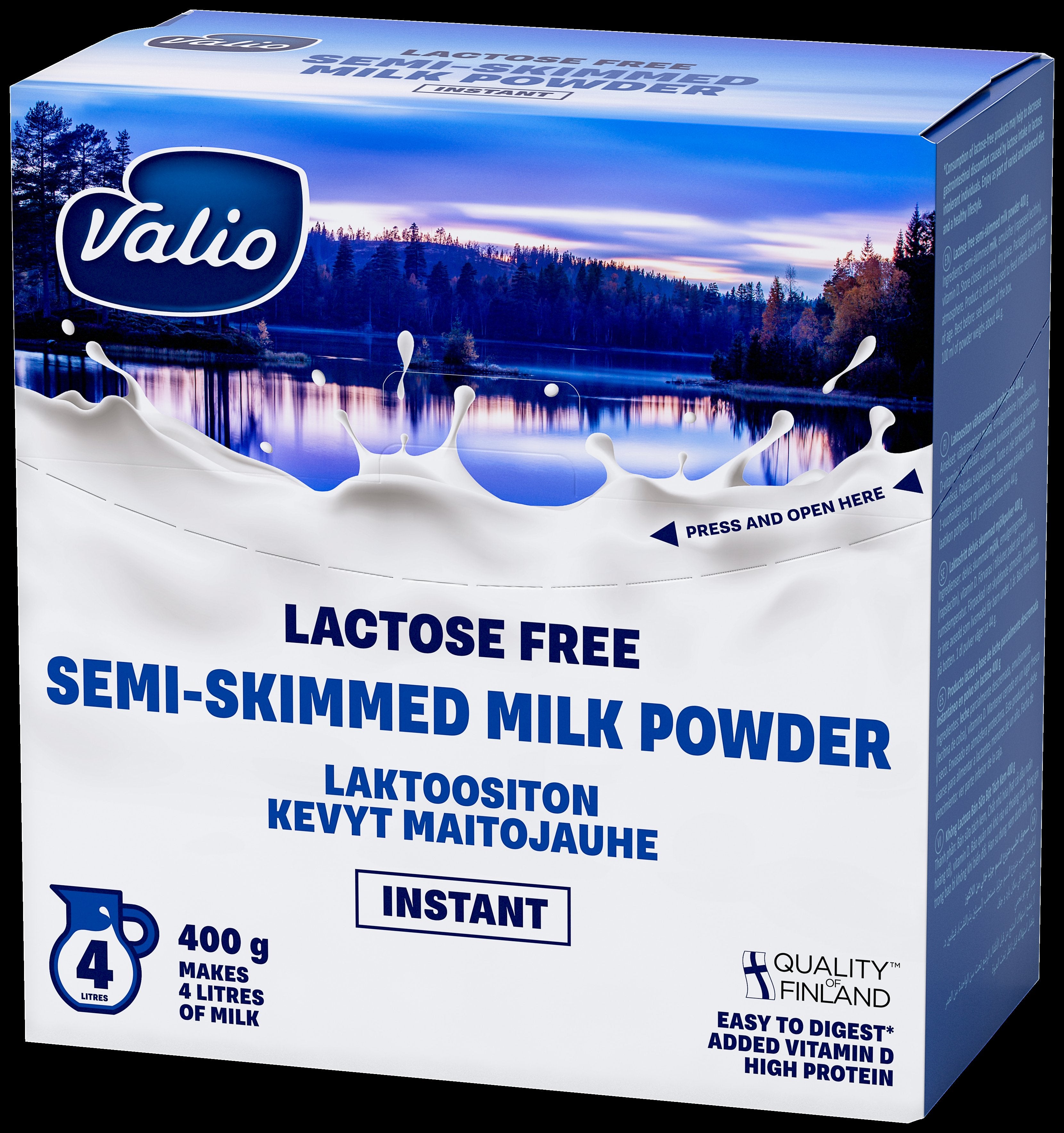 Valio laktoositon kevyt maitojauhe instantané 400 g
