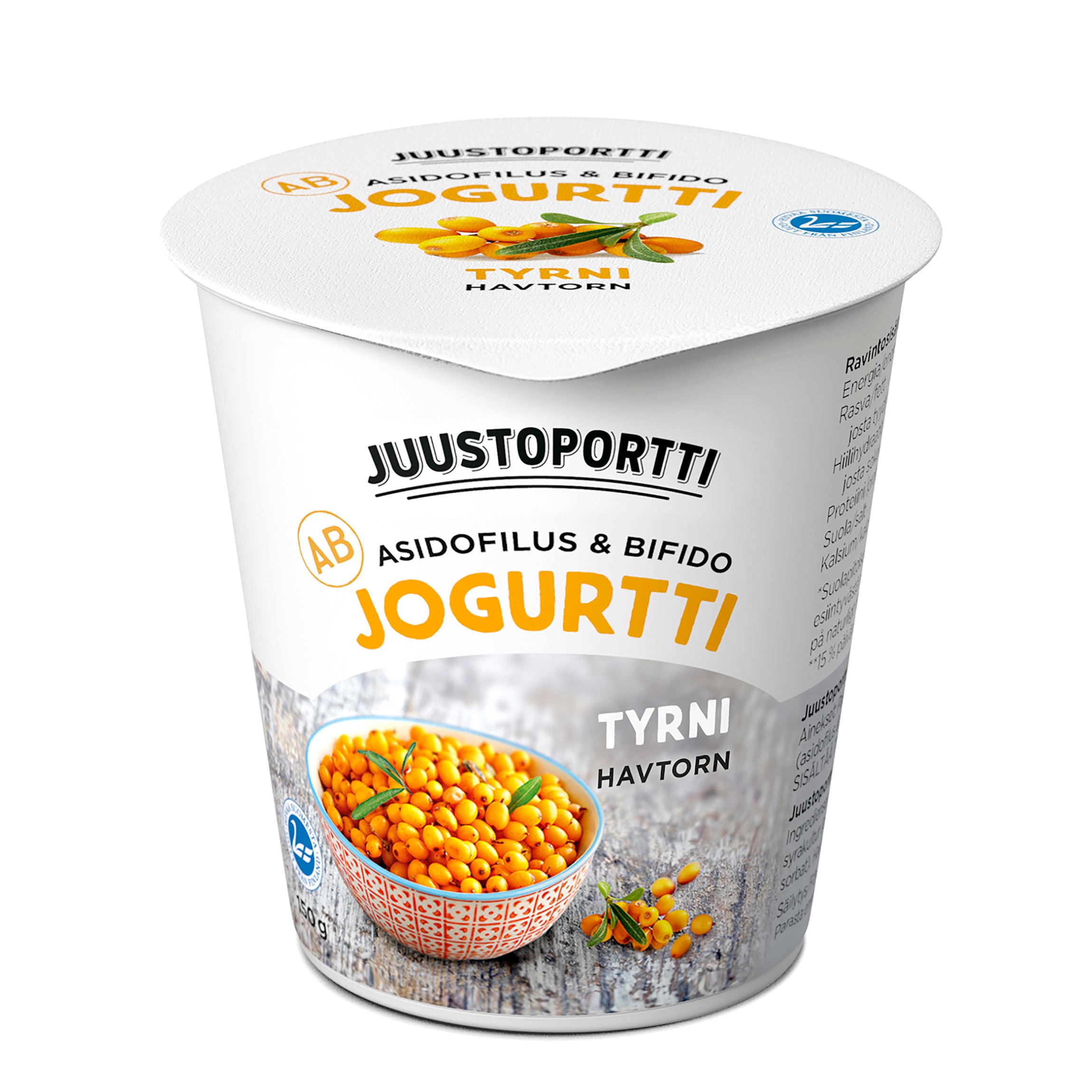 Juustoportti AB-jogurtti 150 g tyrni