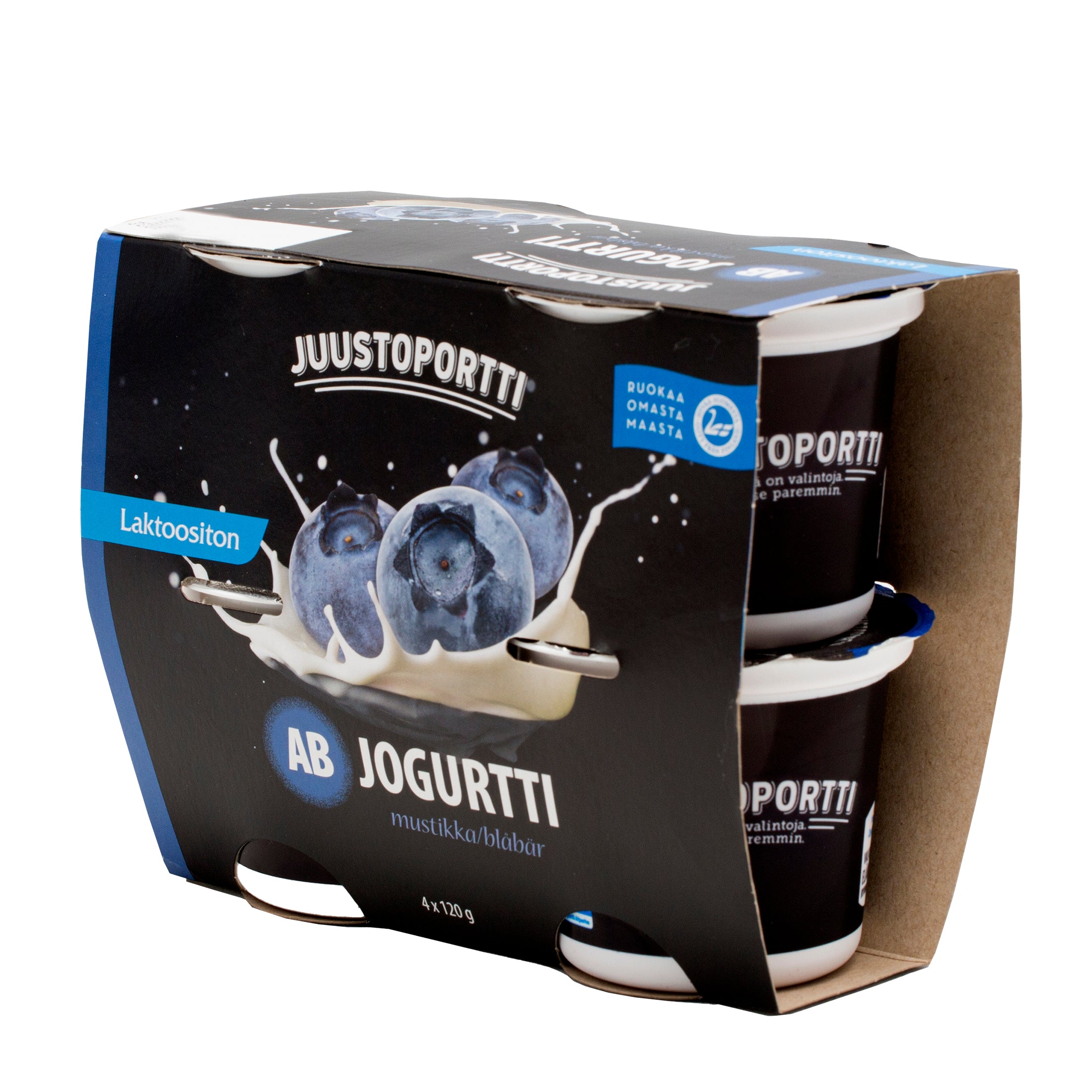 Juustoportti AB-jogurtti 4x120 g mustikka laktoositon