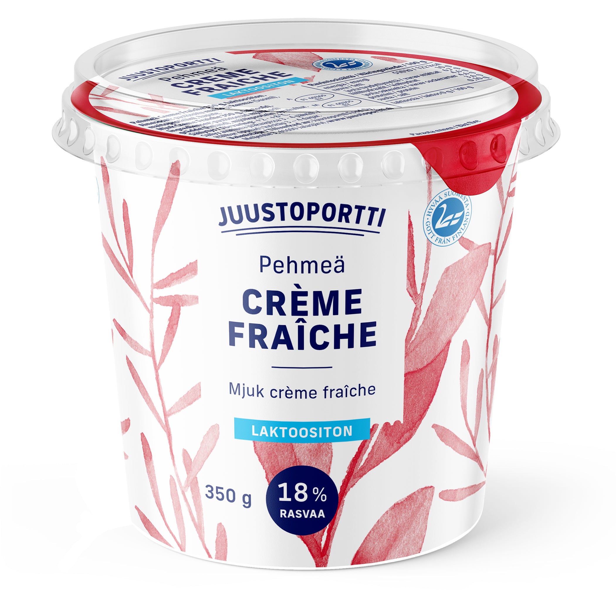 Juustoportti pehmeä creme fraiche 18 % 350 g laktoositon