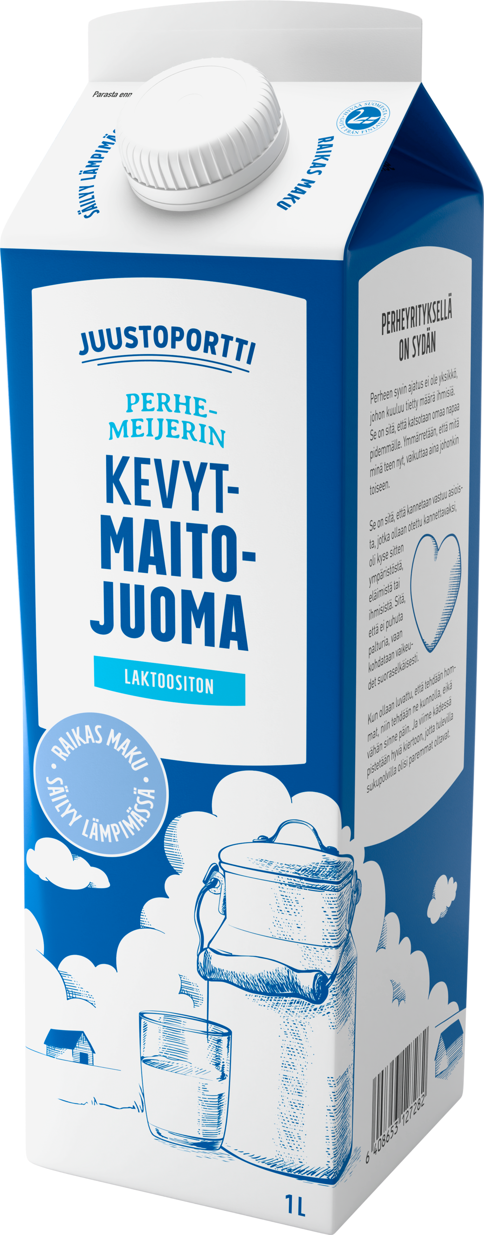 Juustoportti Perhemeijerin kevytmaitojuoma 1 l laktoositon UHT