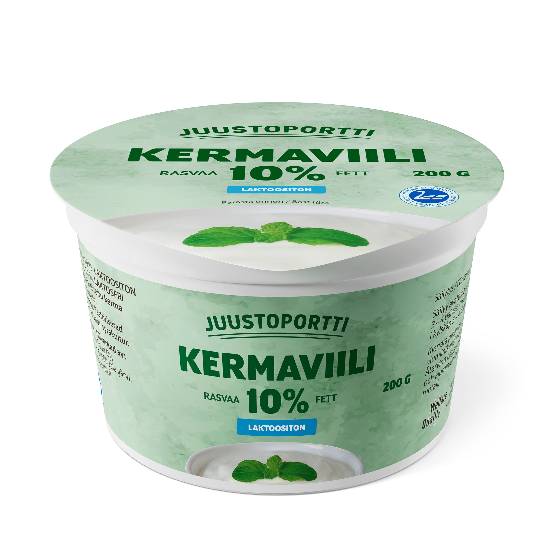 Juustoportti kermaviili 10 % 200 g laktoositon