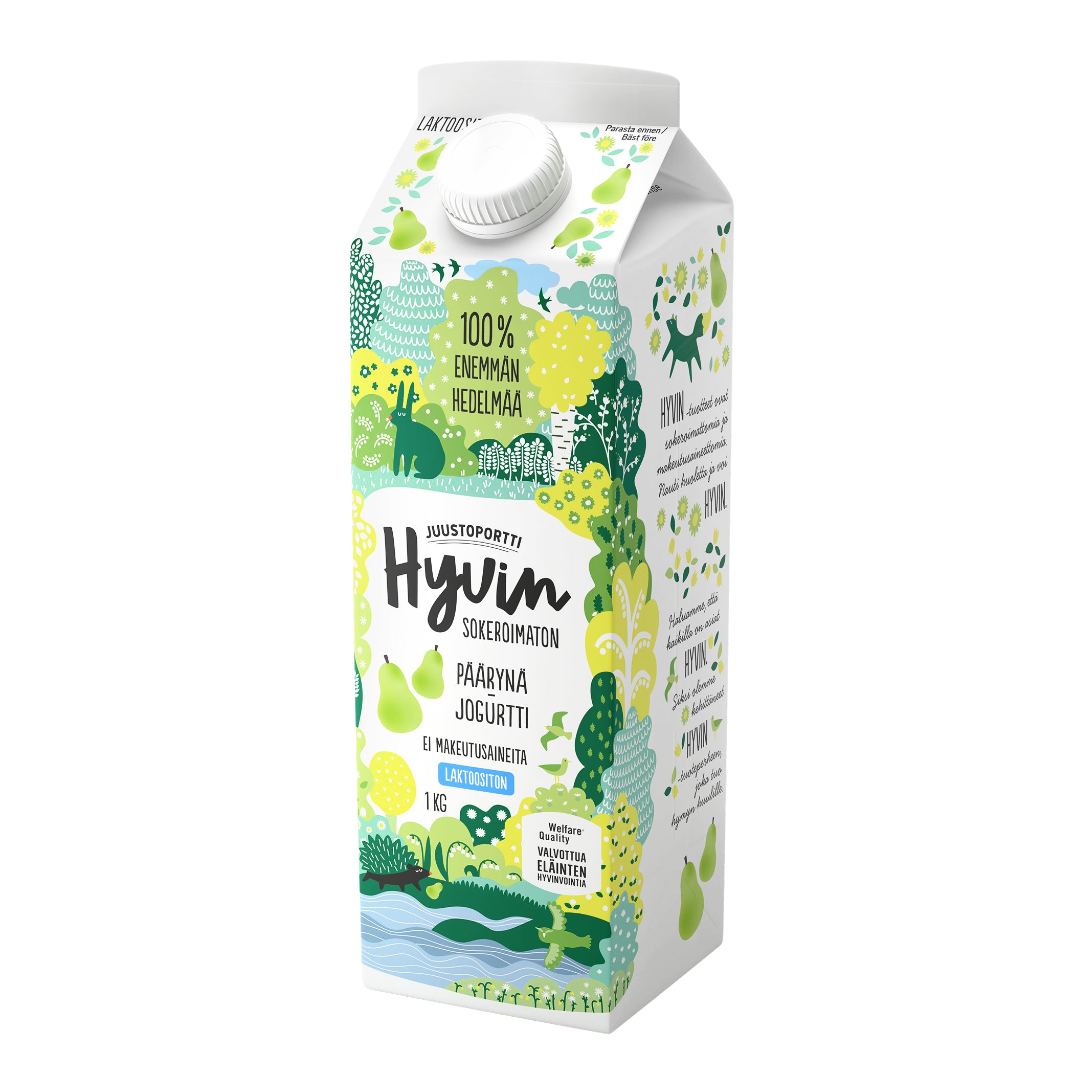Juustoportti Hyvin jogurtti 1 kg päärynä laktoositon