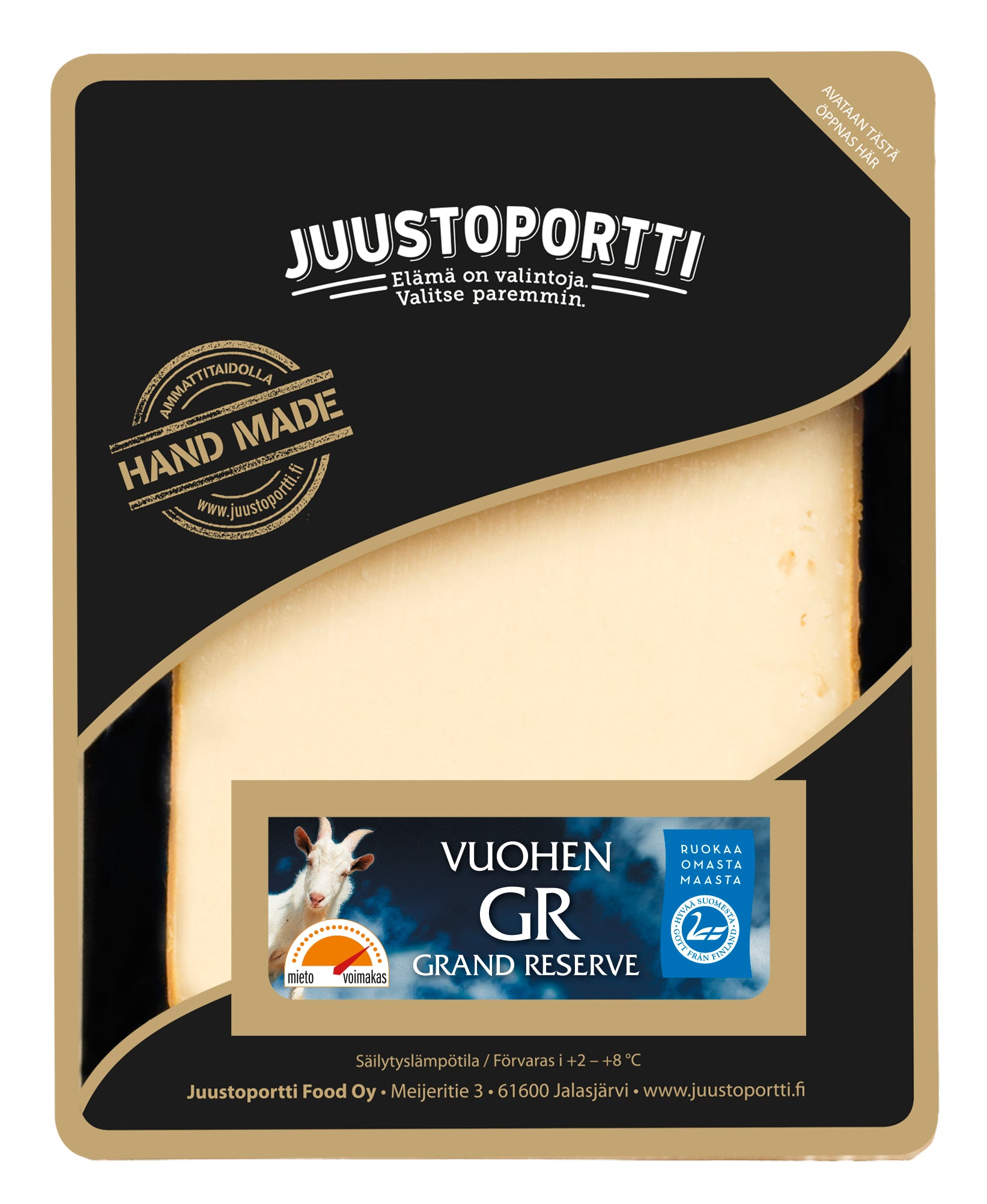 Juustoportti Vuohen Grand Reserve juusto 175 g laktoositon