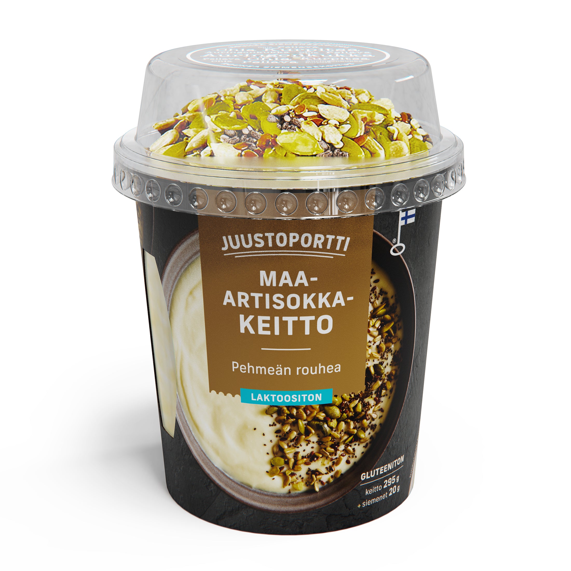 Juustoportti Pehmeän Rouhea Maa-artisokkakeitto 315g laktoositon gluteeniton