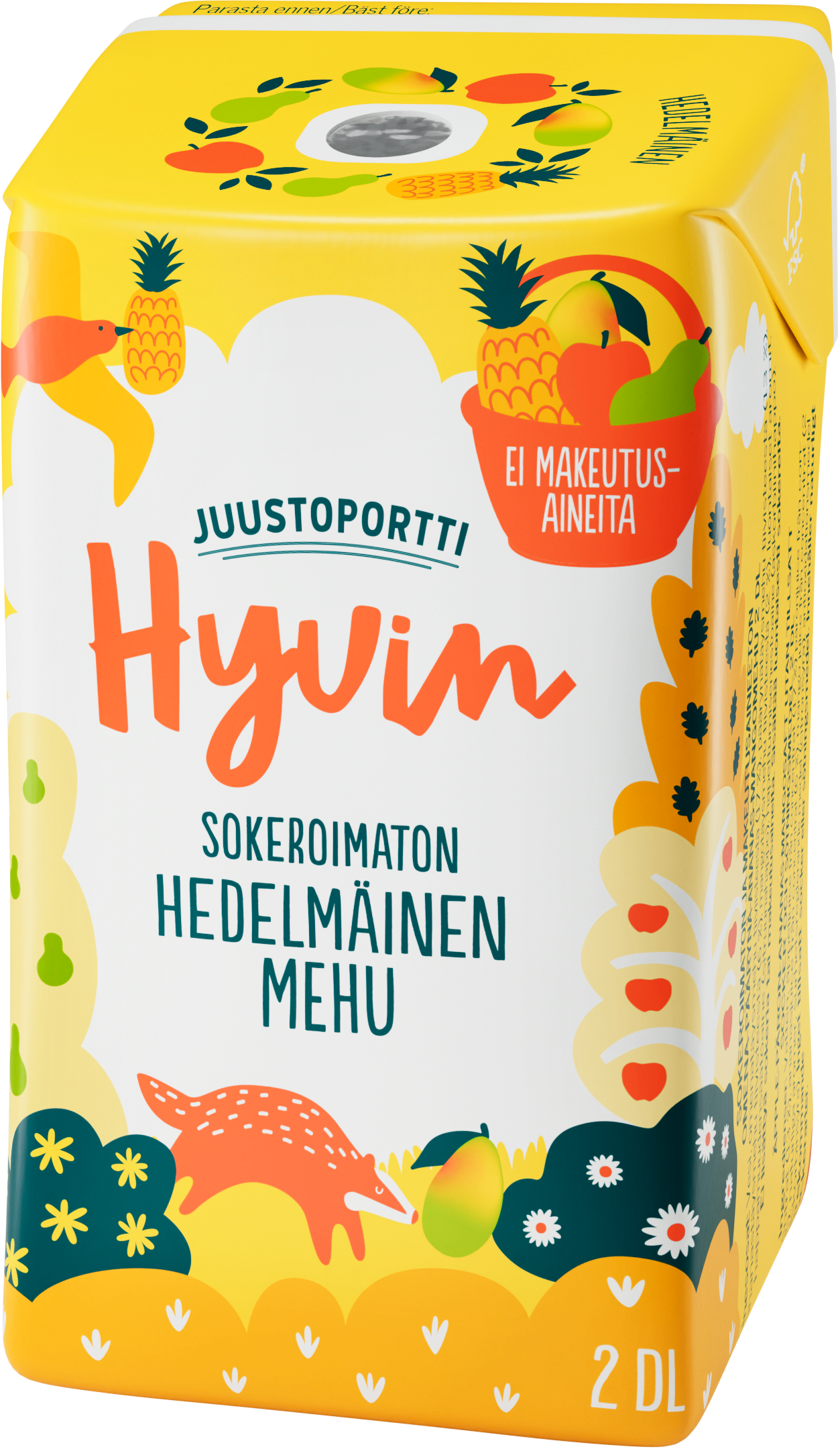 Juustoportti Hyvin mehu 2 dl hedelmäinen