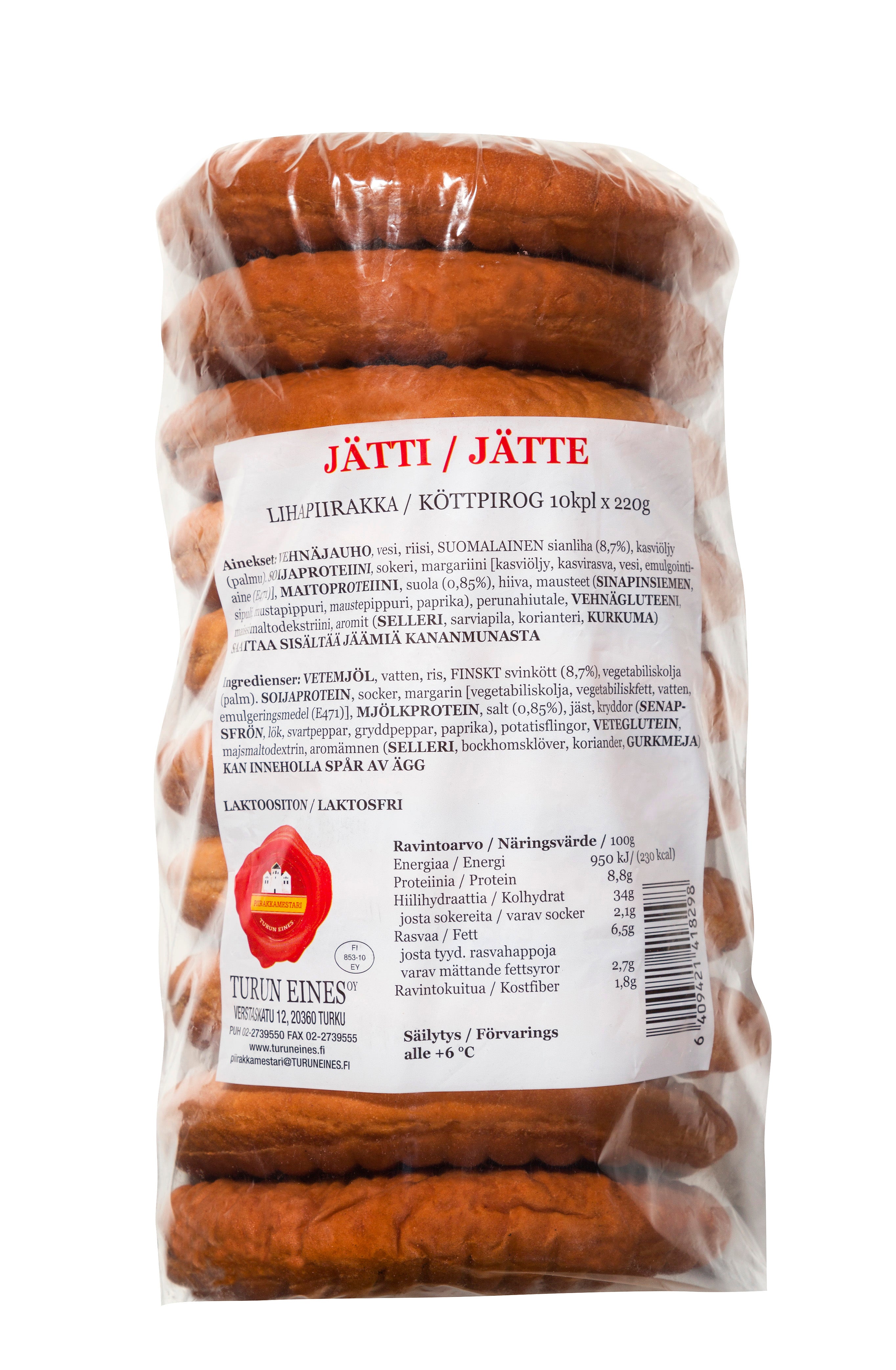 Piirakkamestari Jättilihapiirakka 10/2200g