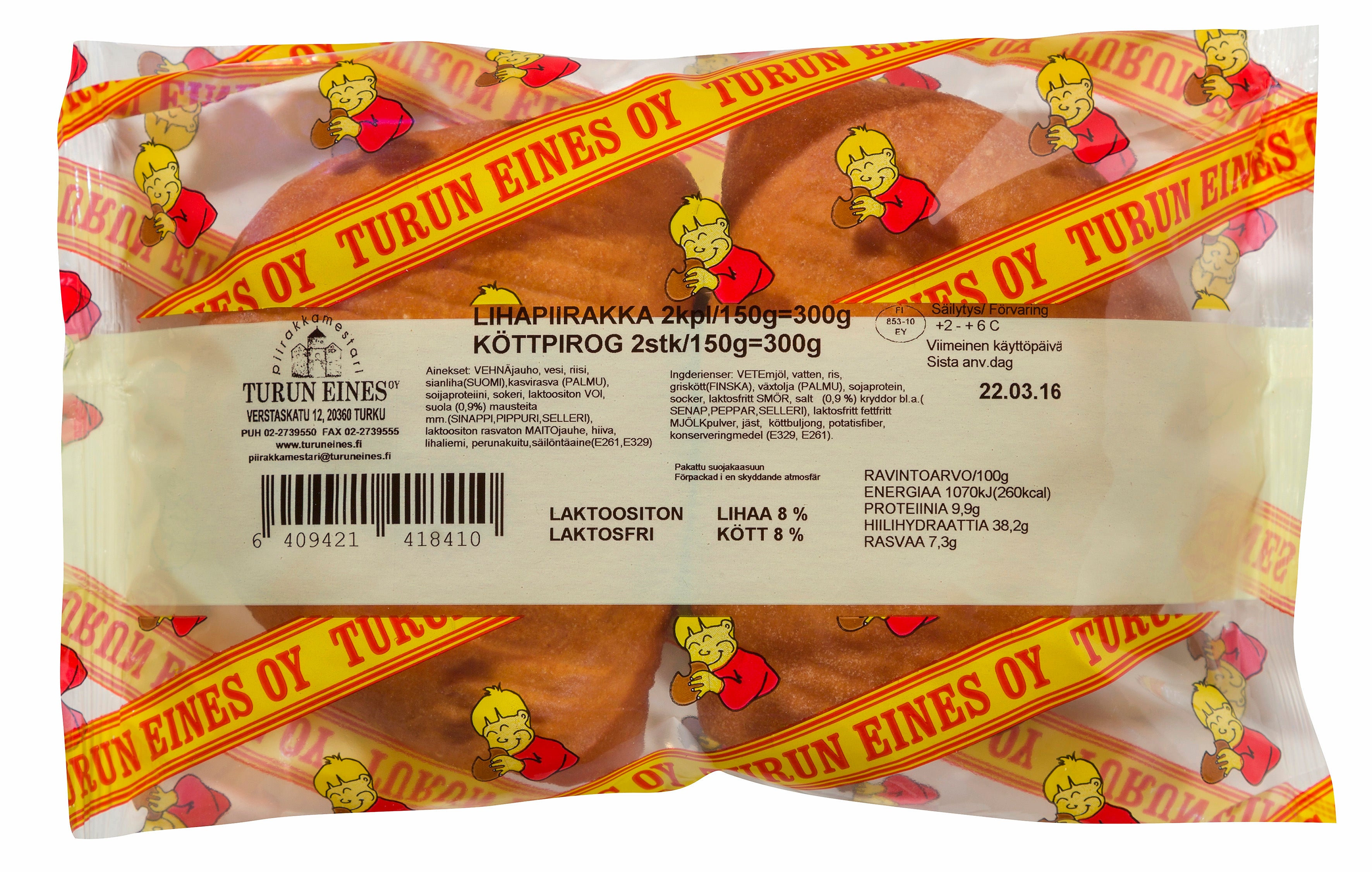 Piirakkamestari Lihapiirakka 2/300g