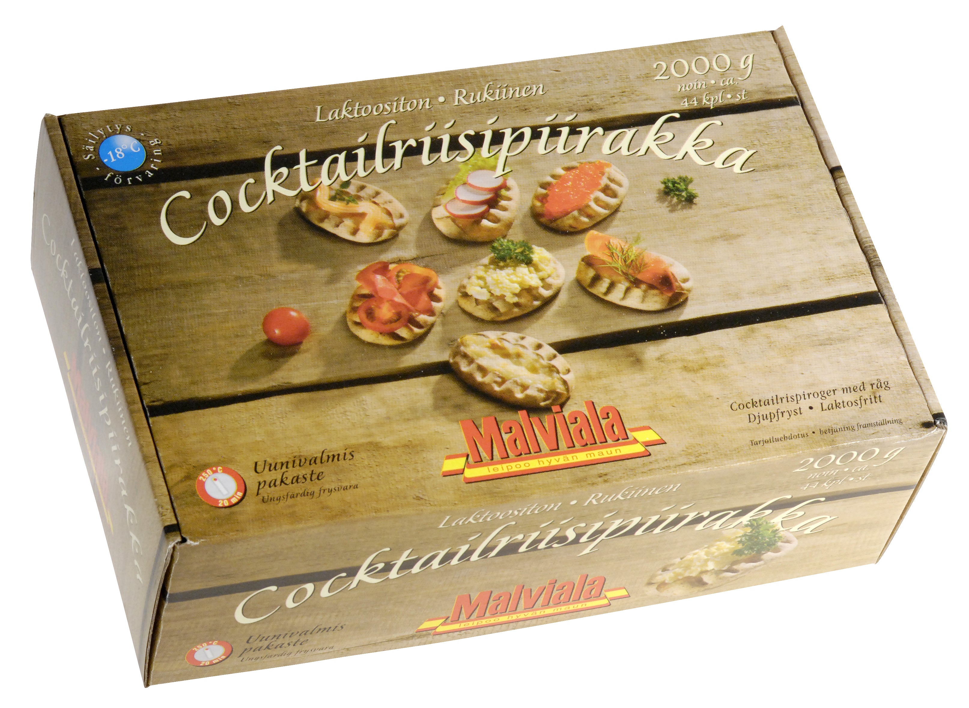 Malviala pakaste cocktailriisipiirakka 2000g noin 44kpl
