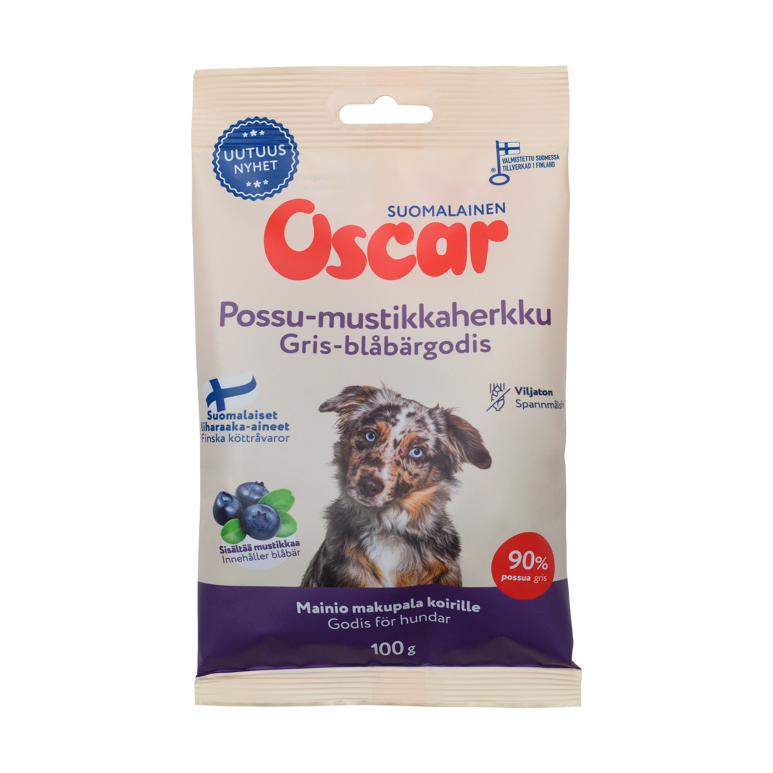 Oscar Possu-mustikkaherkku koirille 100 g