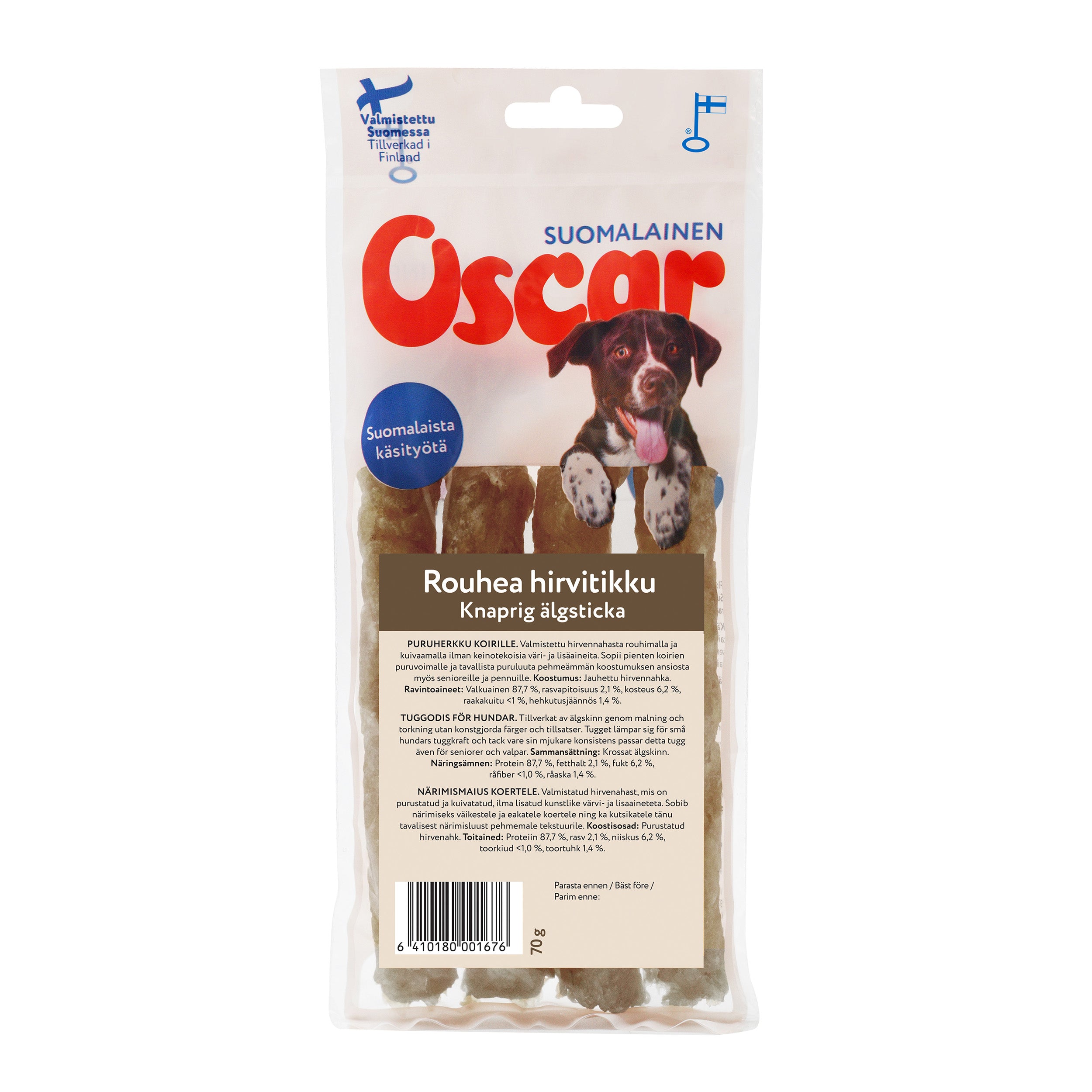 Oscar Rouhea hirvitikku 70 g, koirille