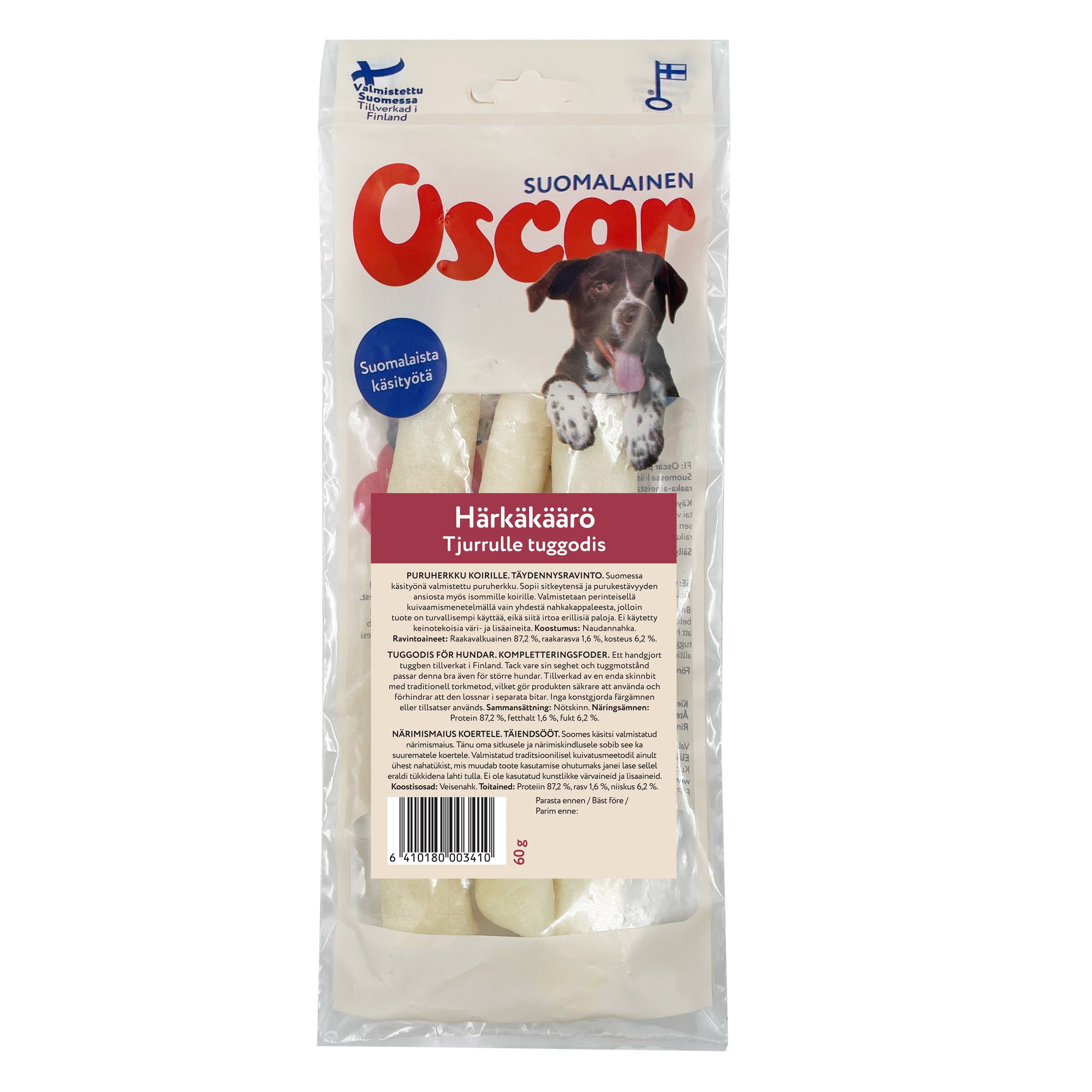 Oscar Härkäkäärö puruherkku 60 g (3 kpl), koirille