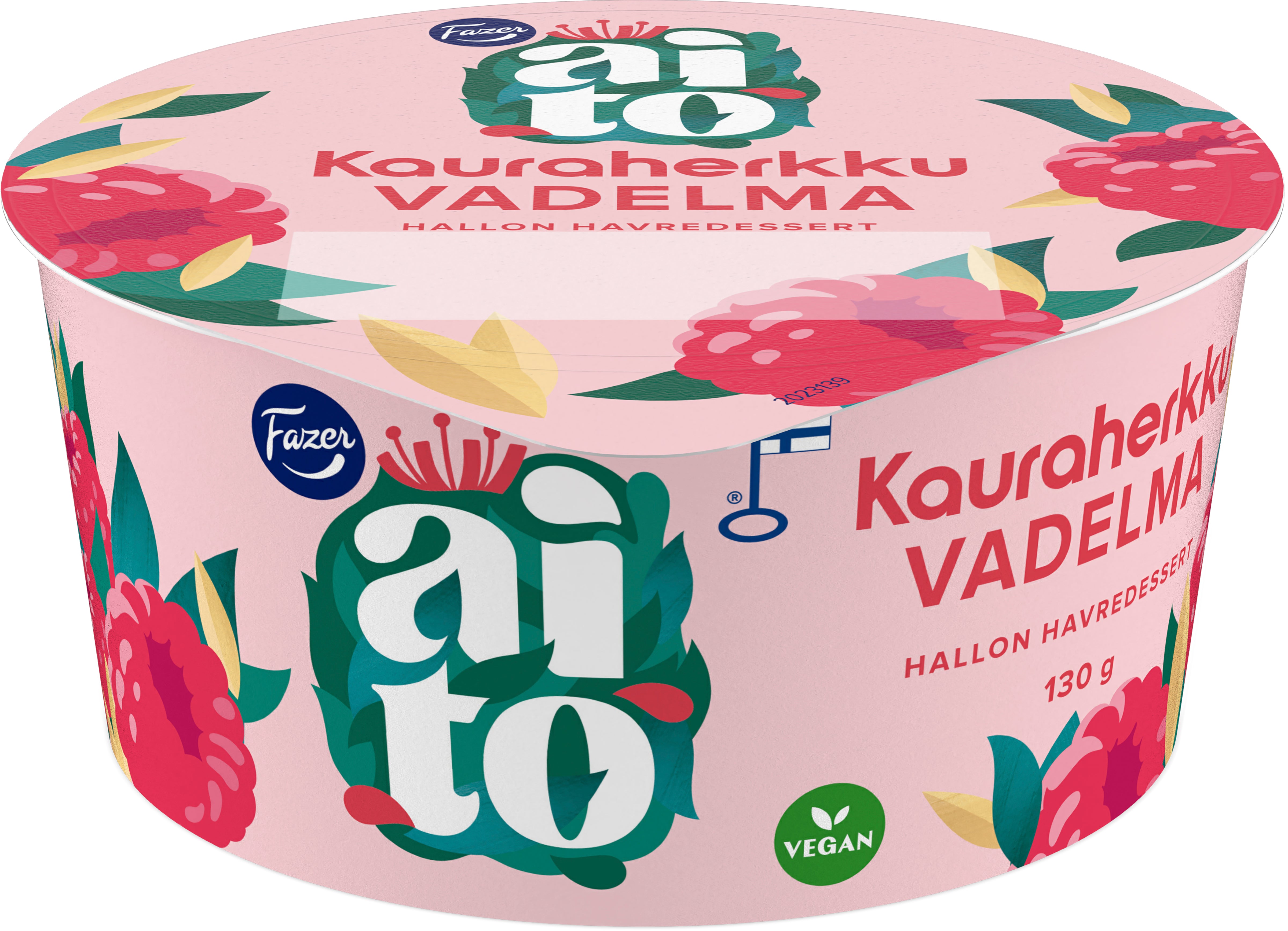 Fazer Aito Kauraherkku Vadelma fermentoitu kauravälipala 130 g