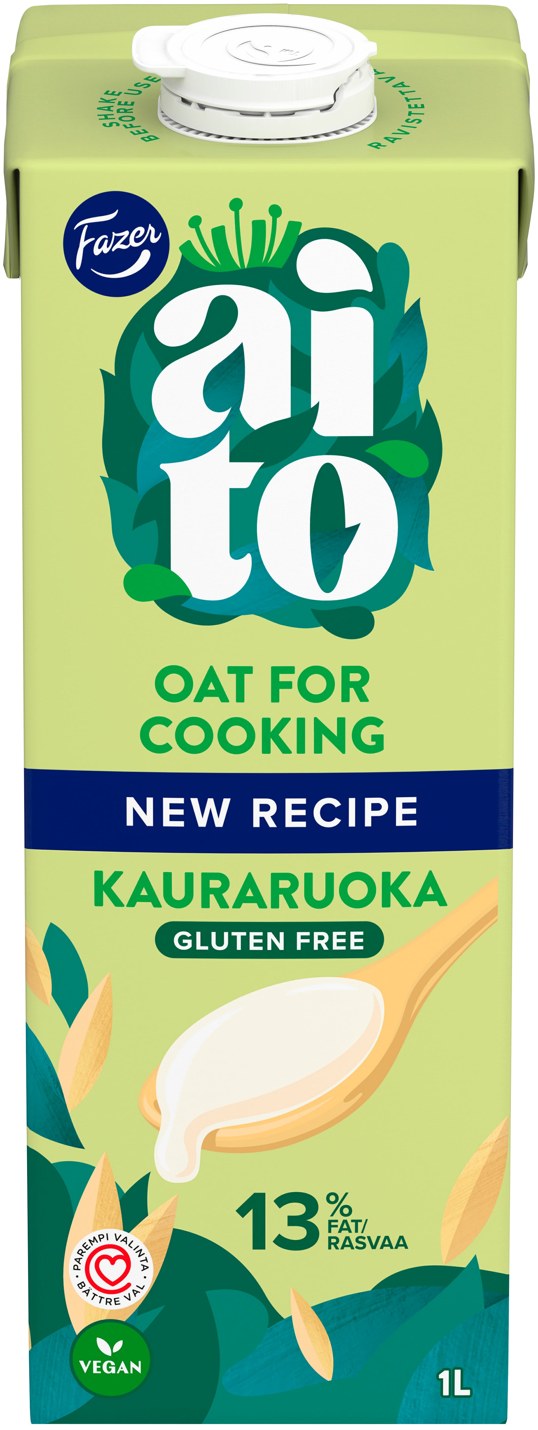 Fazer Aito Avoine pour la Cuisson Kauraruoka, gluteeniton kauravalmiste ruoanlaittoon 1L
