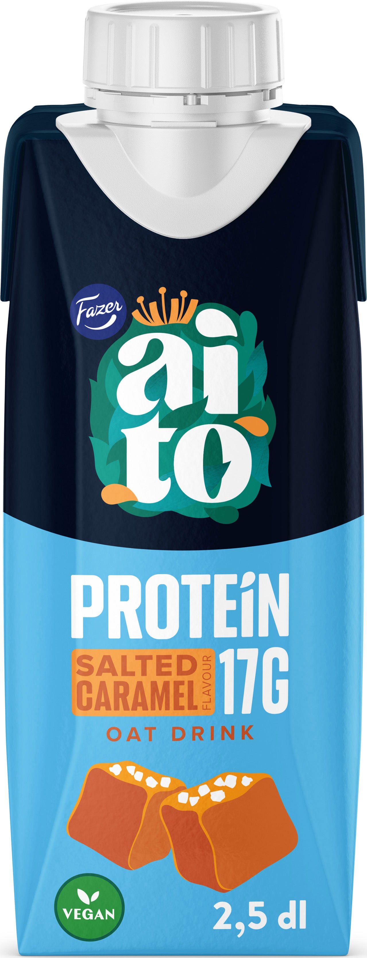 Fazer Aito Proteiinikaurajuoma Caramel Salé 2,5 dl