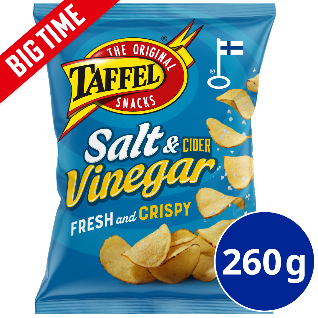 Taffel Salt & Vinegar maustettu sipsi 260g