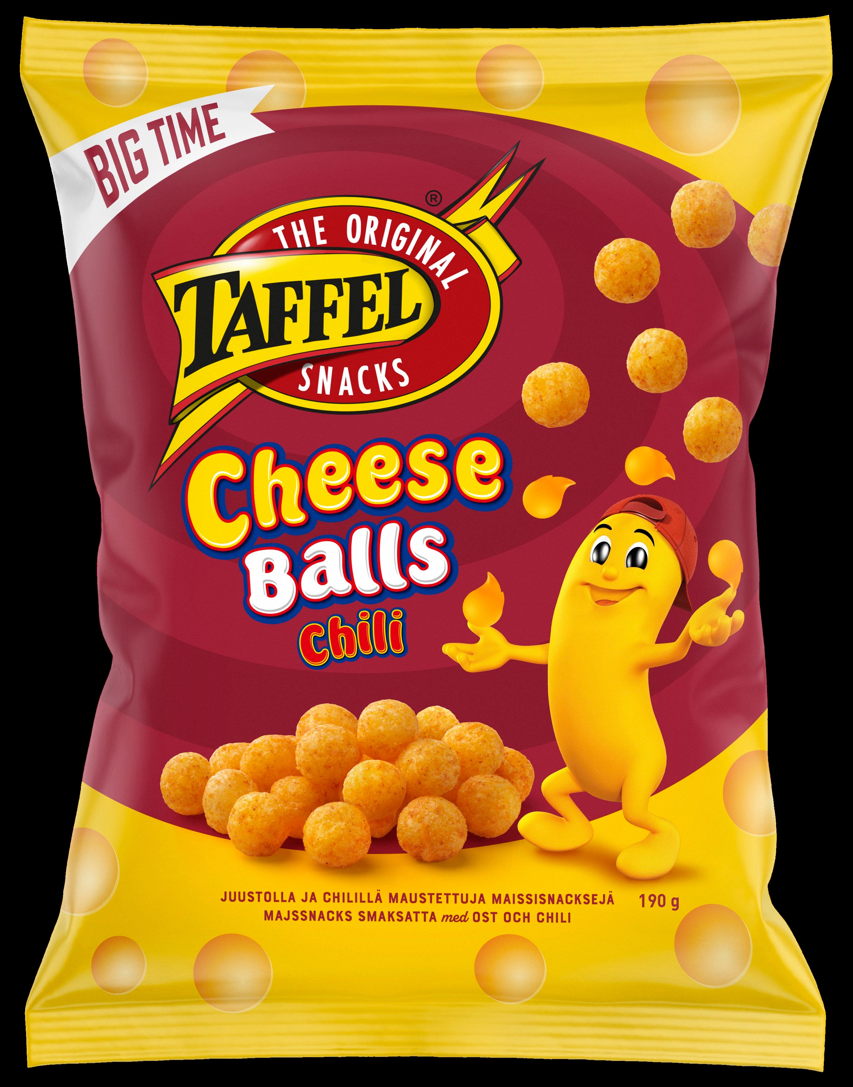 Taffel Cheese Balls chili maustettu juustosnacks 190g