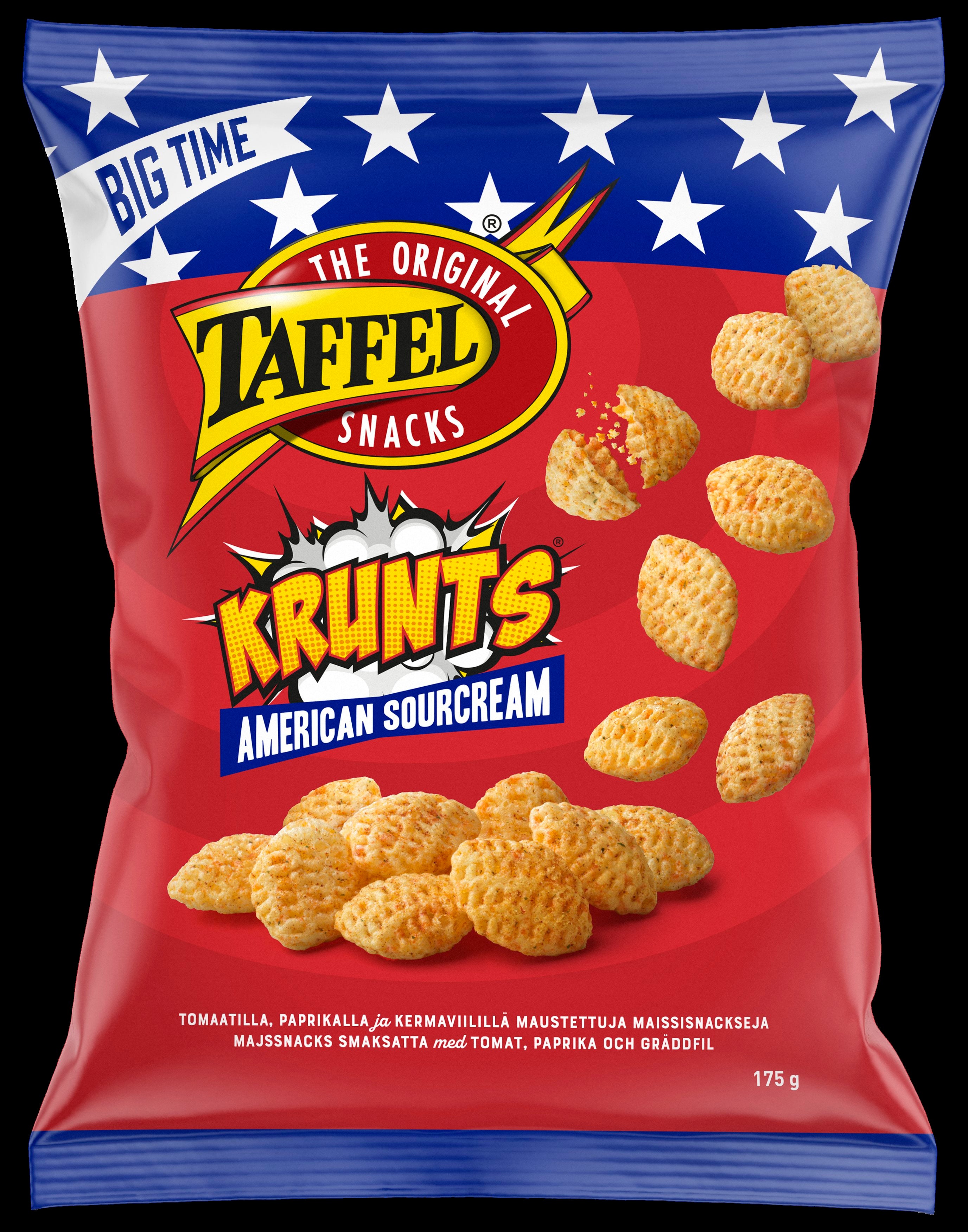 Taffel Krunts American sourcream maustettu maissisipsi 175g