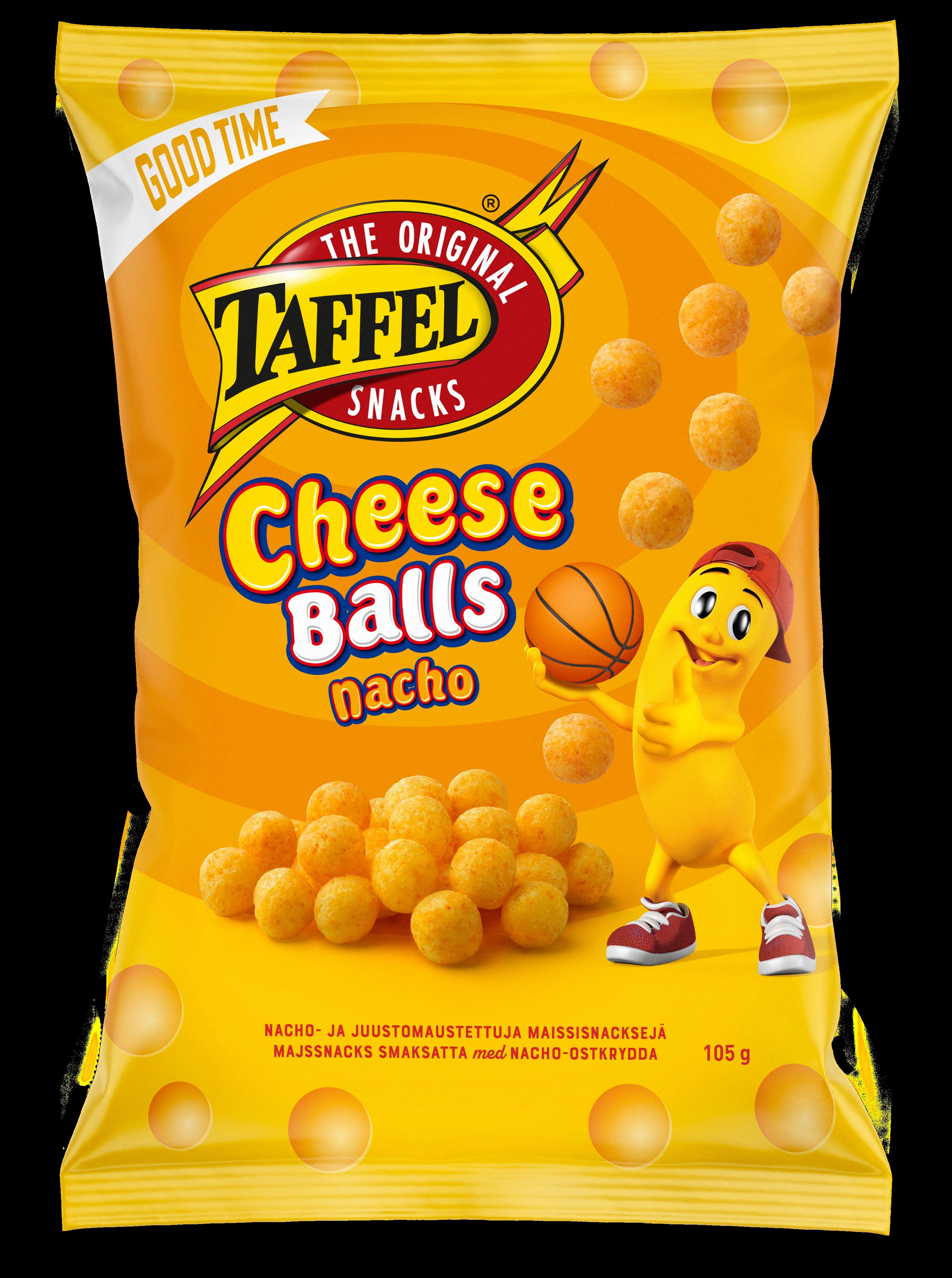 Taffel Cheese Balls nacho maustettu juustosnacks 105g